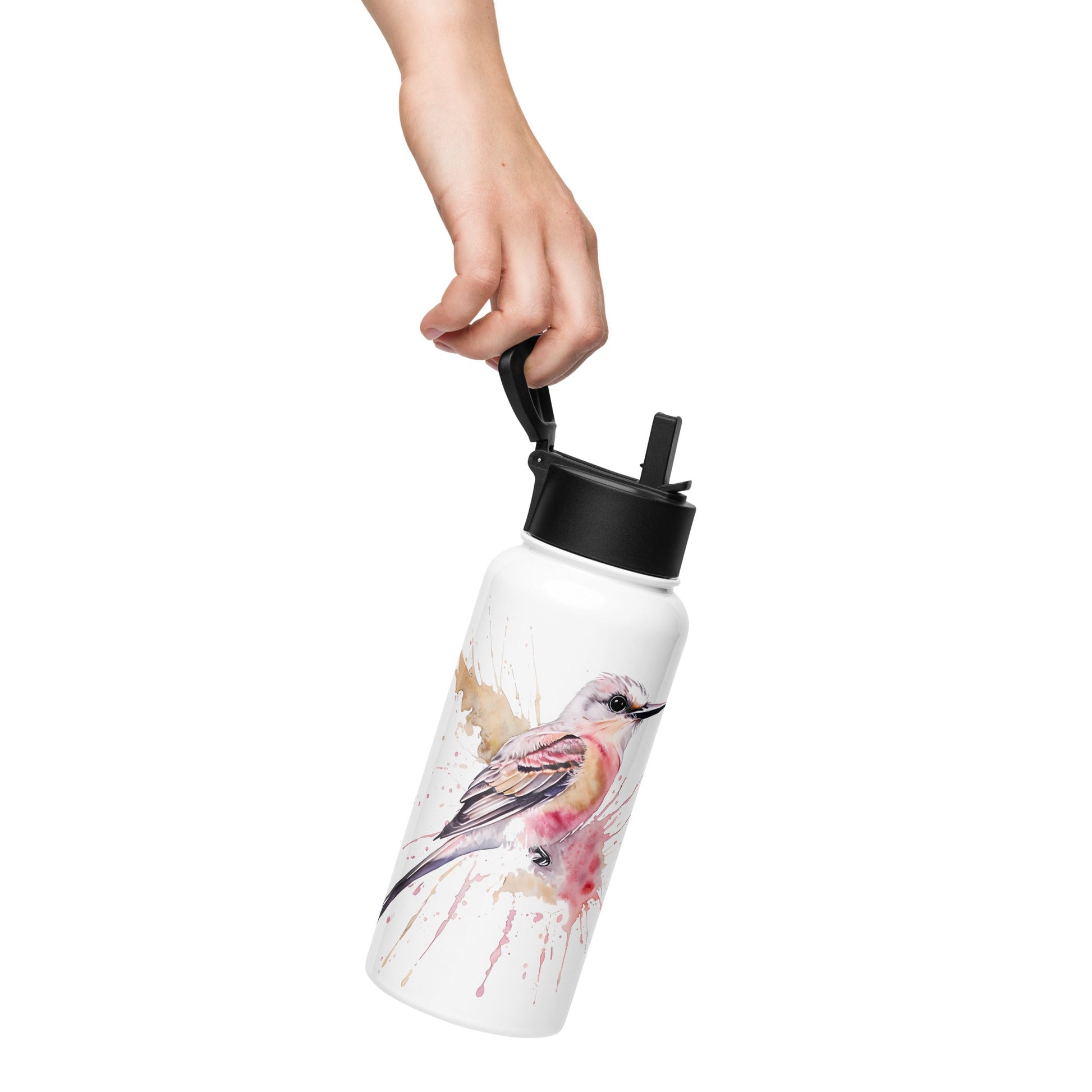 Scissor - Tailed Flycatcher Stainless Steel Water Bottle With Straw Lid - Stainless Steel Water Bottle With Straw Lid - Discovery Co.