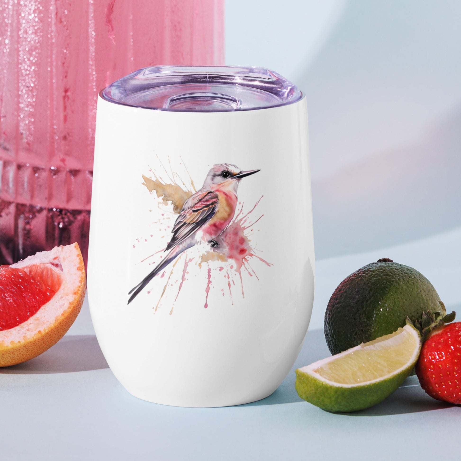 Scissor - Tailed Flycatcher Stainless Steel Wine Tumbler - Steel Tumbler - Discovery Co.