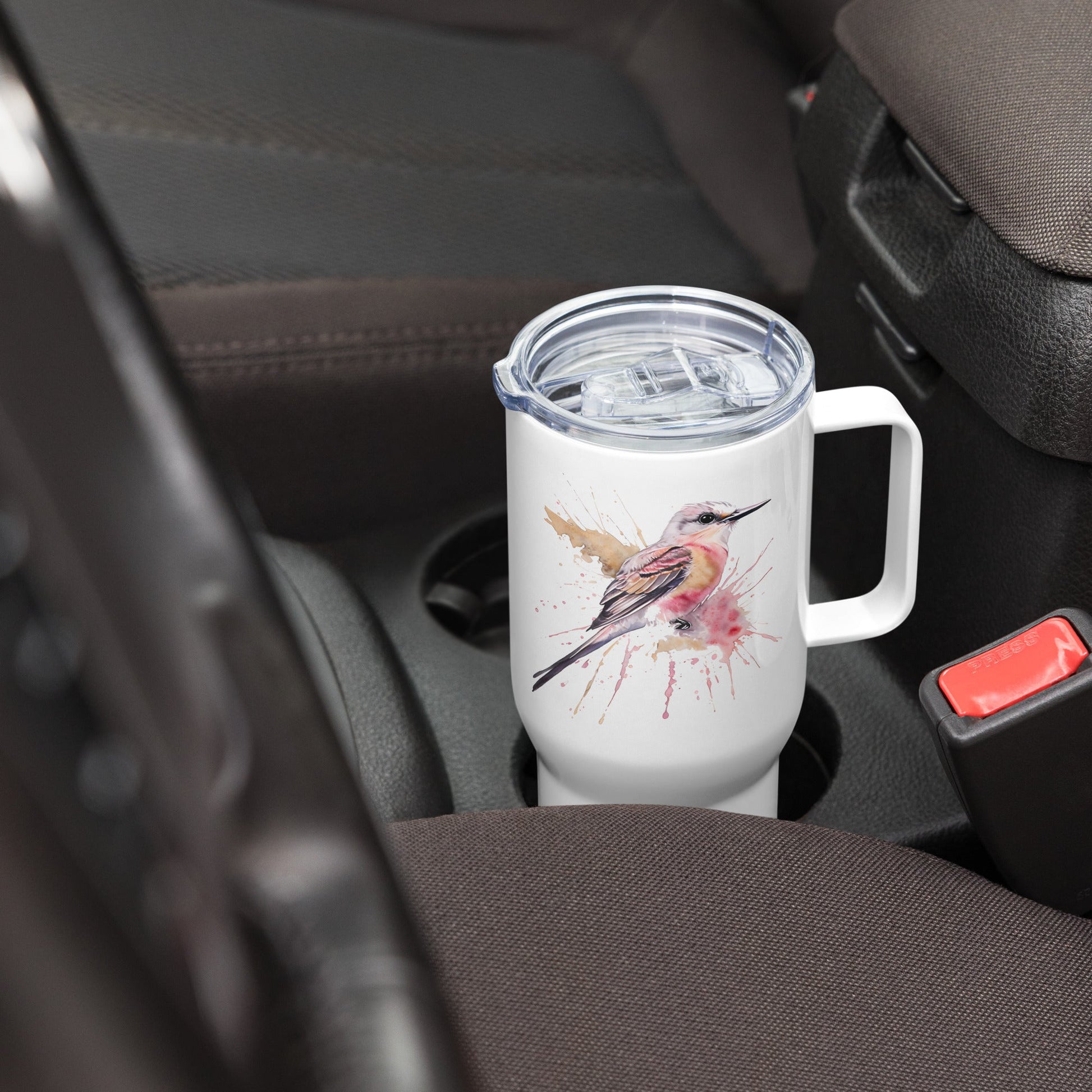 Scissor - Tailed Flycatcher Travel Mug With Handle (25 oz and 40 oz) - Travel Mug - Discovery Co.