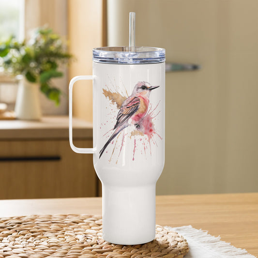 Scissor - Tailed Flycatcher Travel Mug With Handle (25 oz and 40 oz) - Travel Mug - Discovery Co.