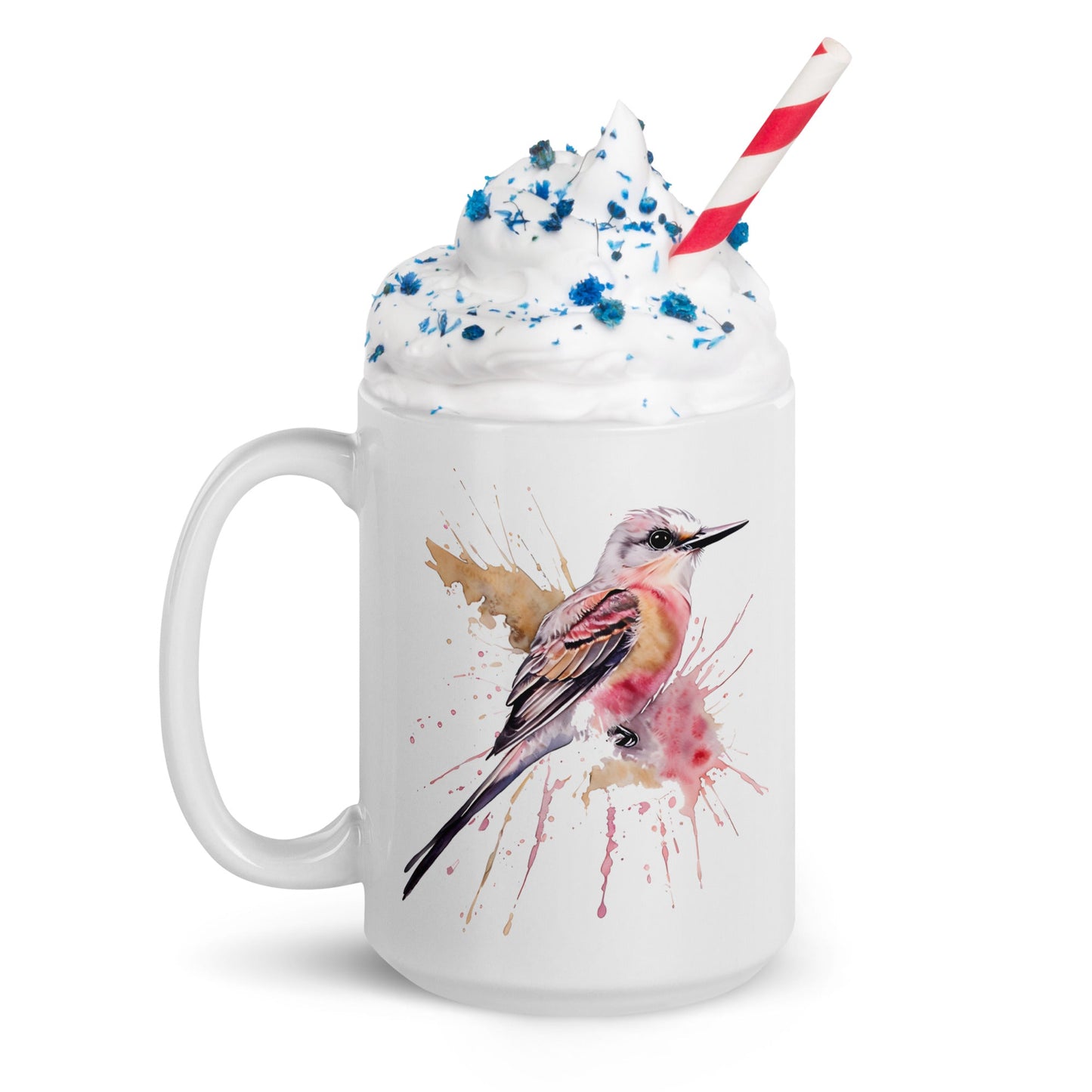 Scissor - Tailed Flycatcher White Glossy Mug (11 oz. 15 oz, 20 oz) - Mugs - Discovery Co.