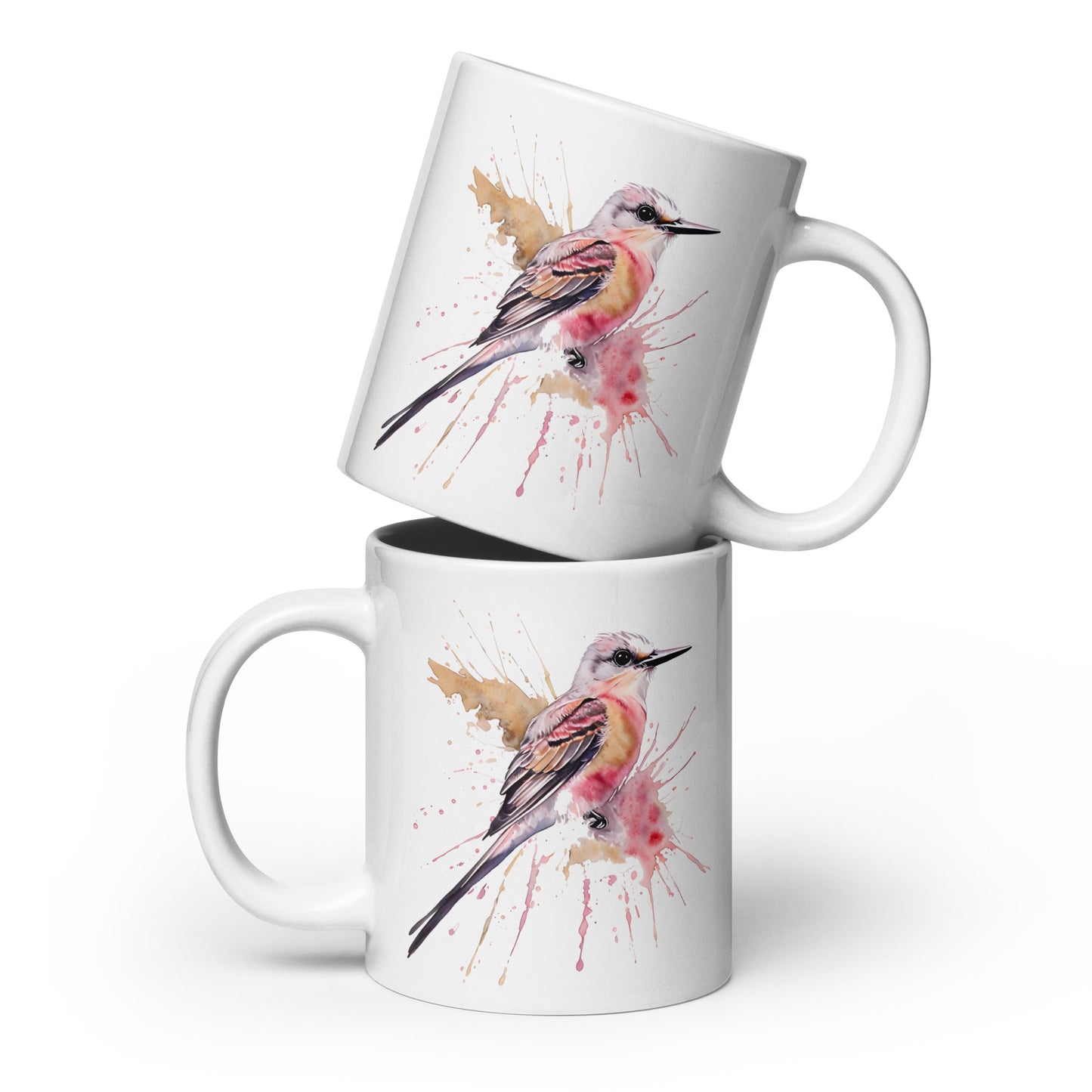 Scissor - Tailed Flycatcher White Glossy Mug (11 oz. 15 oz, 20 oz) - Mugs - Discovery Co.
