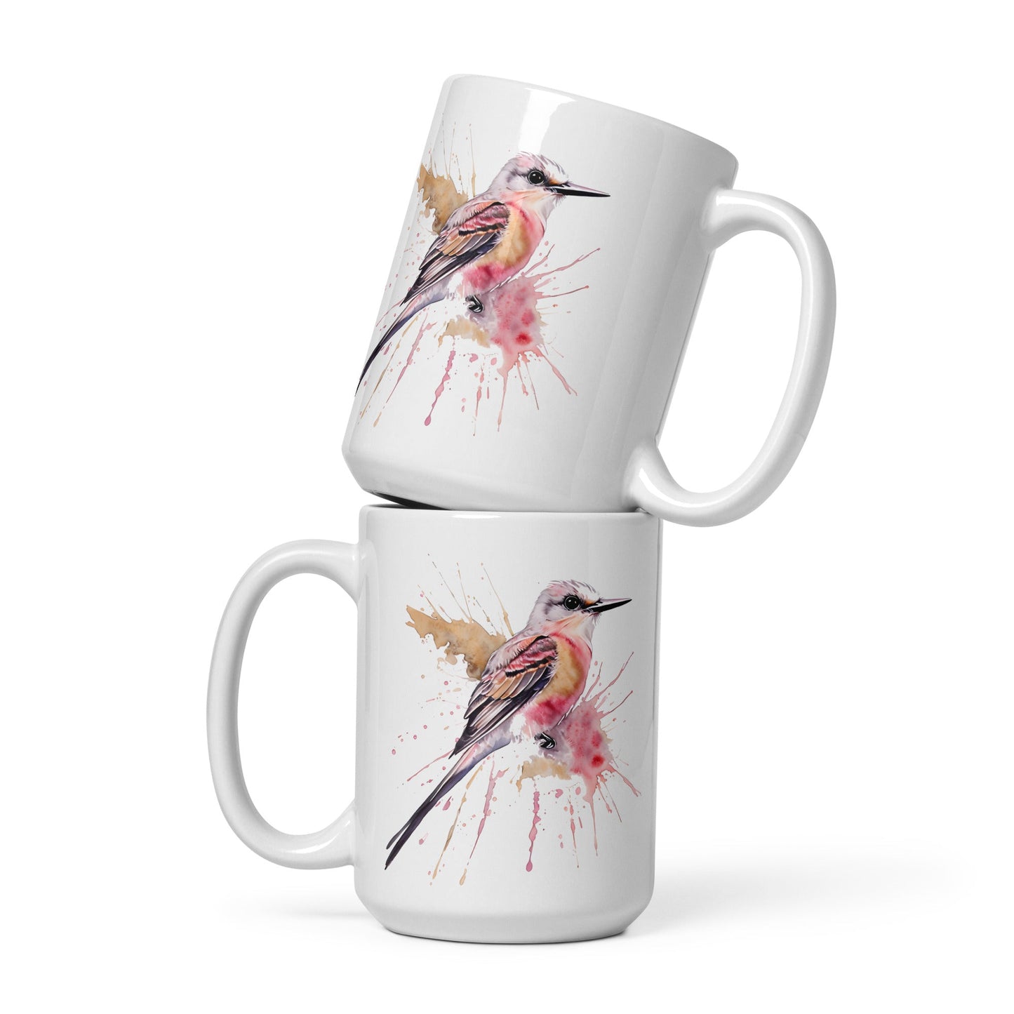 Scissor - Tailed Flycatcher White Glossy Mug (11 oz. 15 oz, 20 oz) - Mugs - Discovery Co.