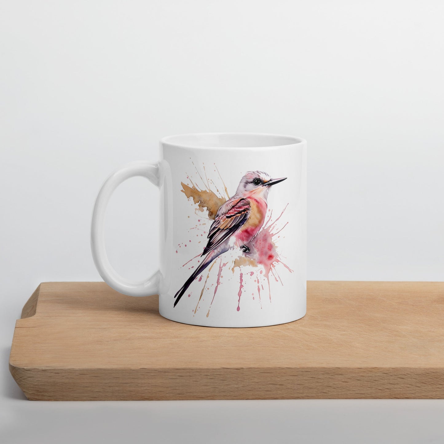 Scissor - Tailed Flycatcher White Glossy Mug (11 oz. 15 oz, 20 oz) - Mugs - Discovery Co.
