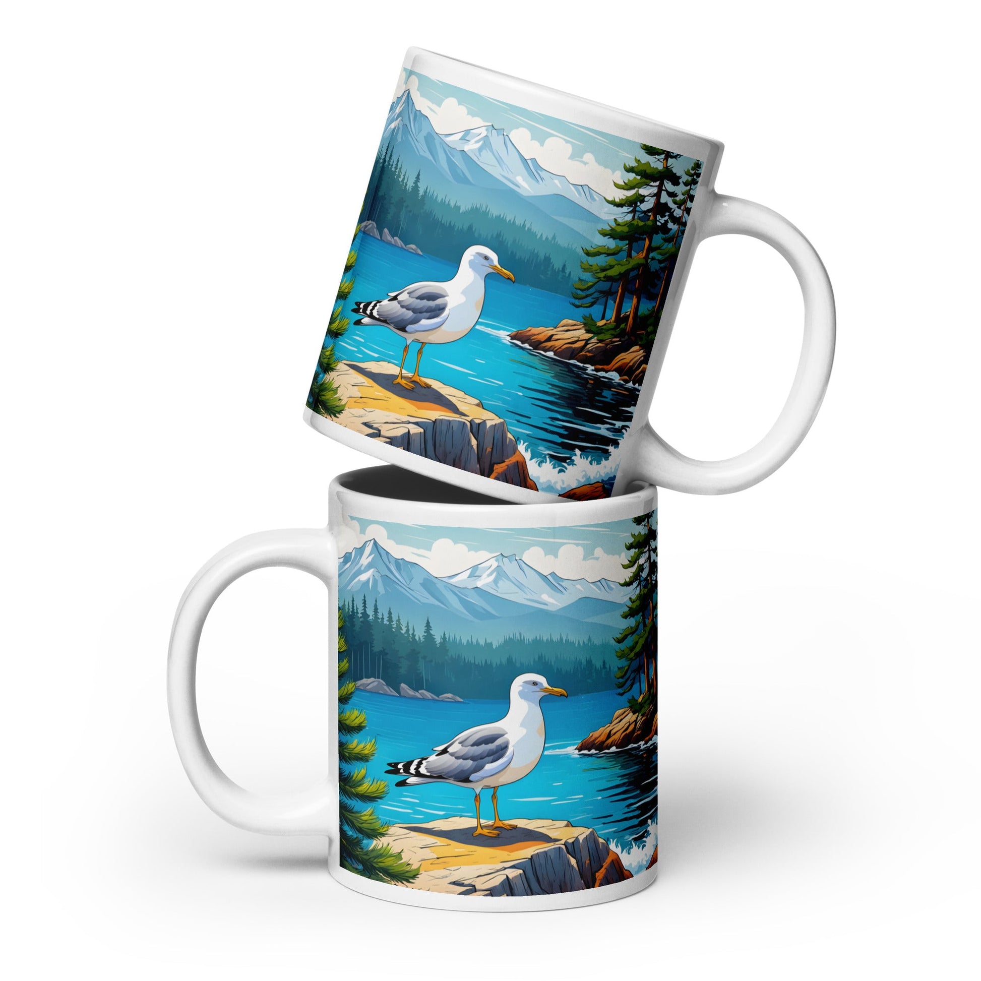 Seagull By The Bay White Glossy Mug - Mugs - Discovery Co.