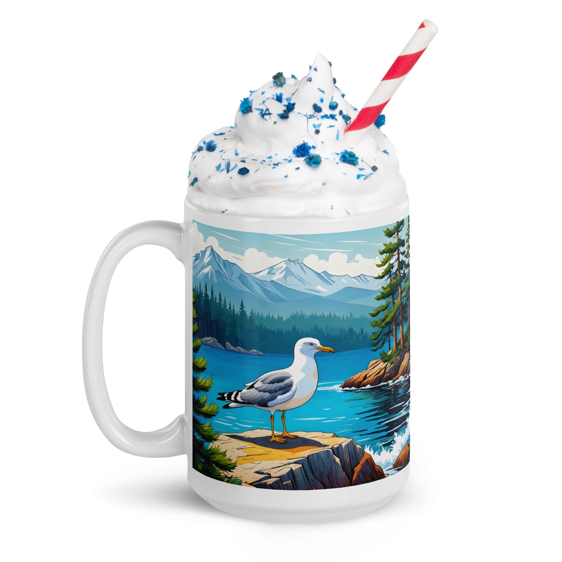 Seagull By The Bay White Glossy Mug - Mugs - Discovery Co.