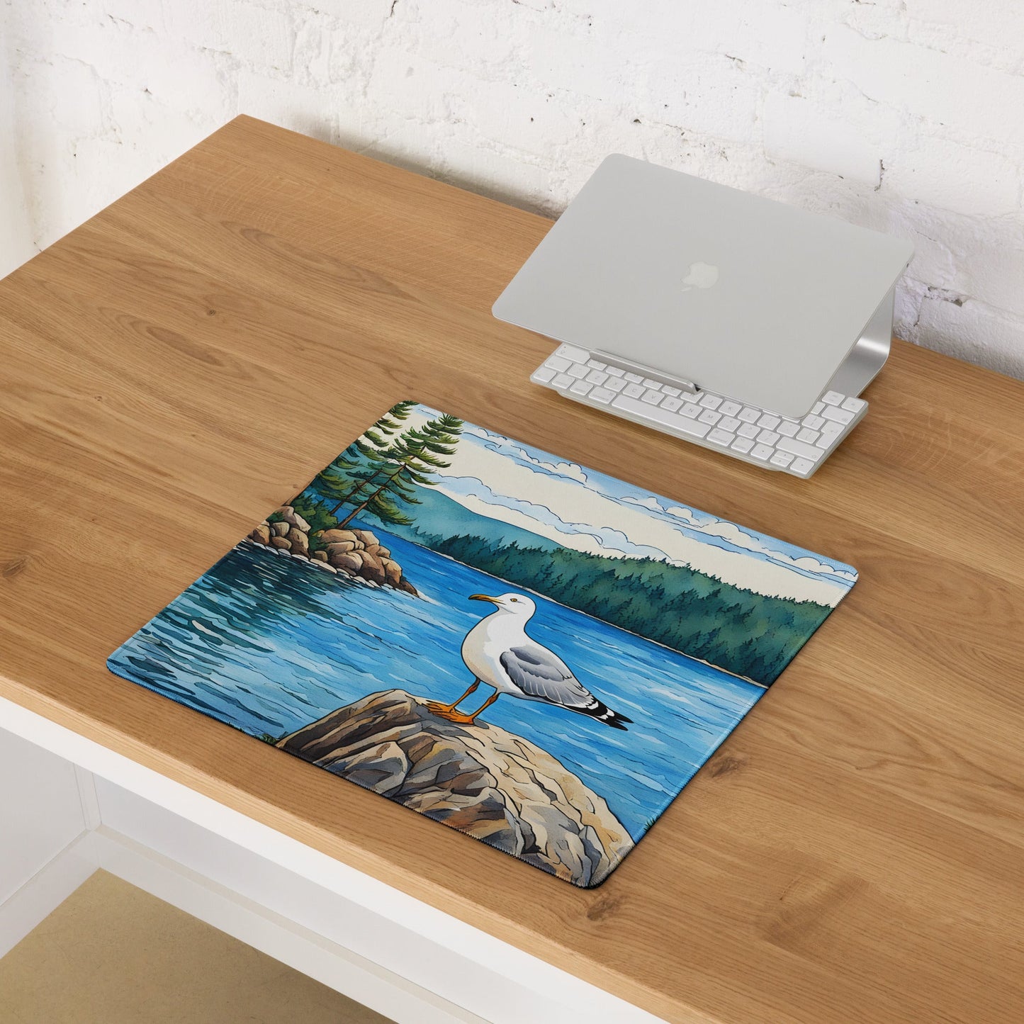 Seagull On A Rock Gaming Mouse Pad - Mouse Pads - Discovery Co.