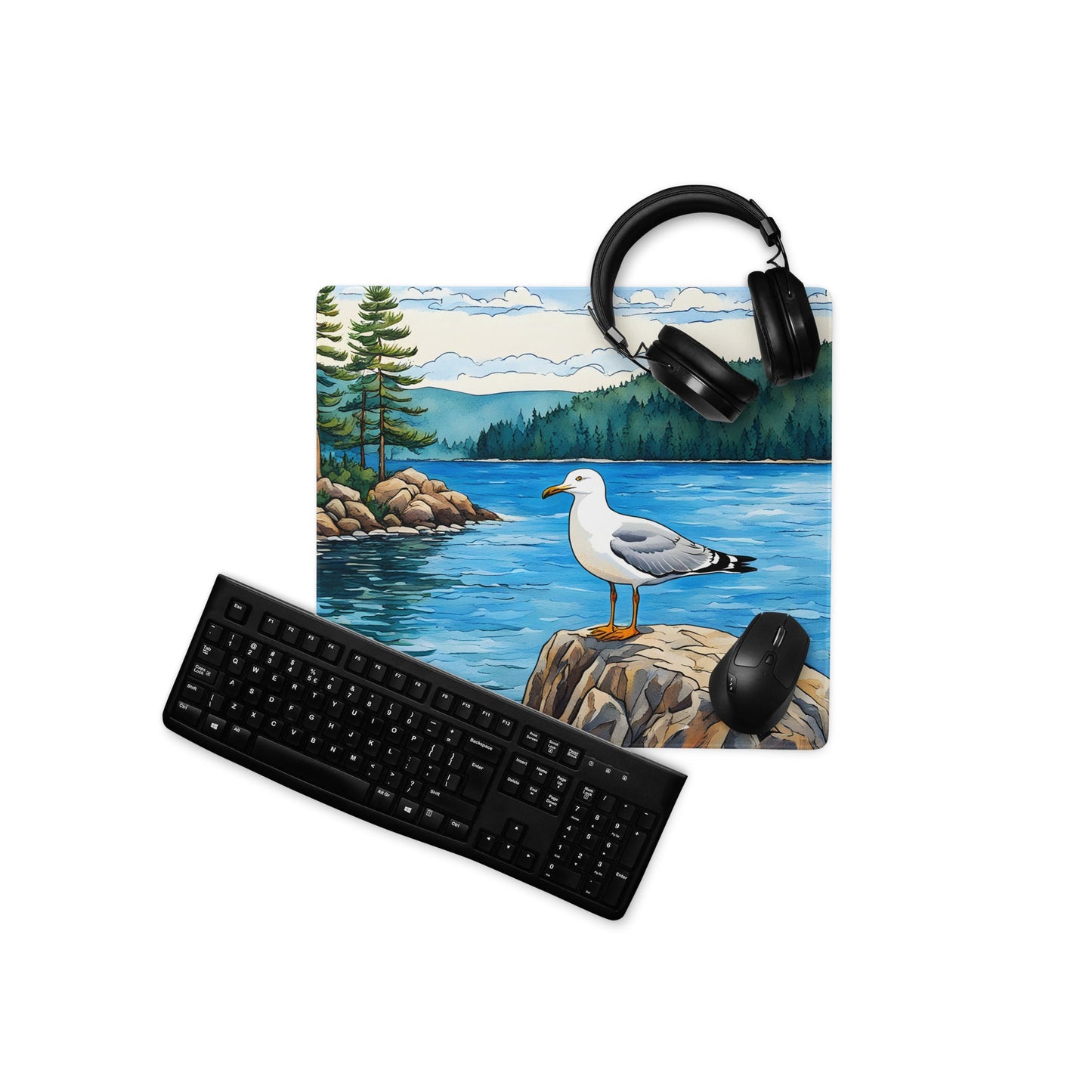 Seagull On A Rock Gaming Mouse Pad - Mouse Pads - Discovery Co.