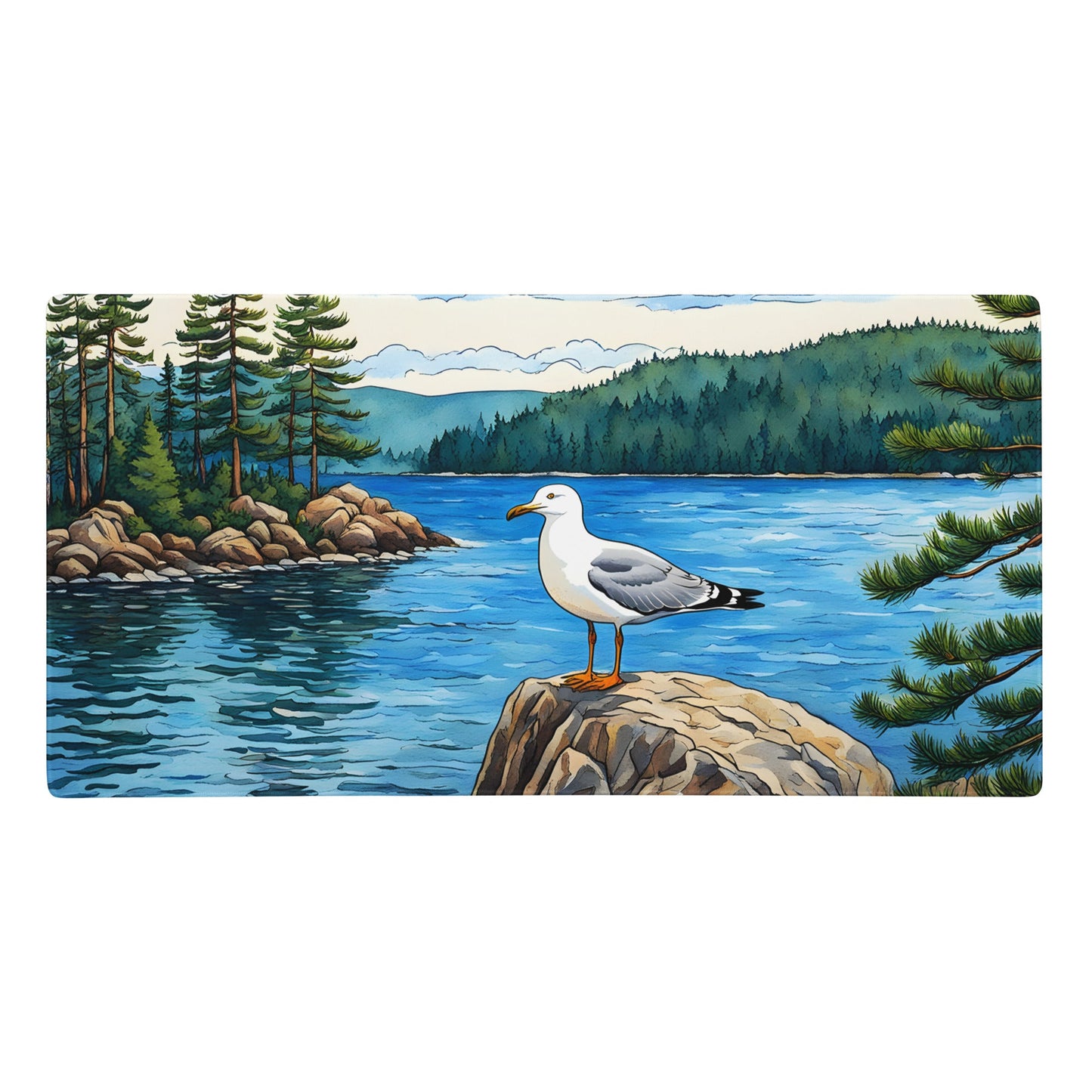 Seagull On A Rock Gaming Mouse Pad - Mouse Pads - Discovery Co.