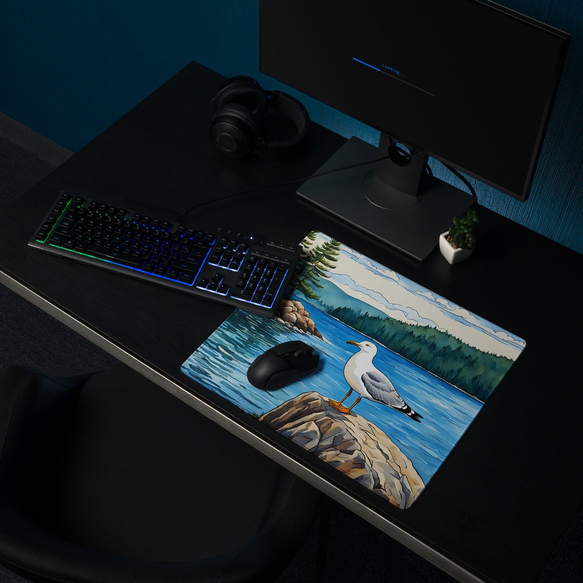 Seagull On A Rock Gaming Mouse Pad - Mouse Pads - Discovery Co.