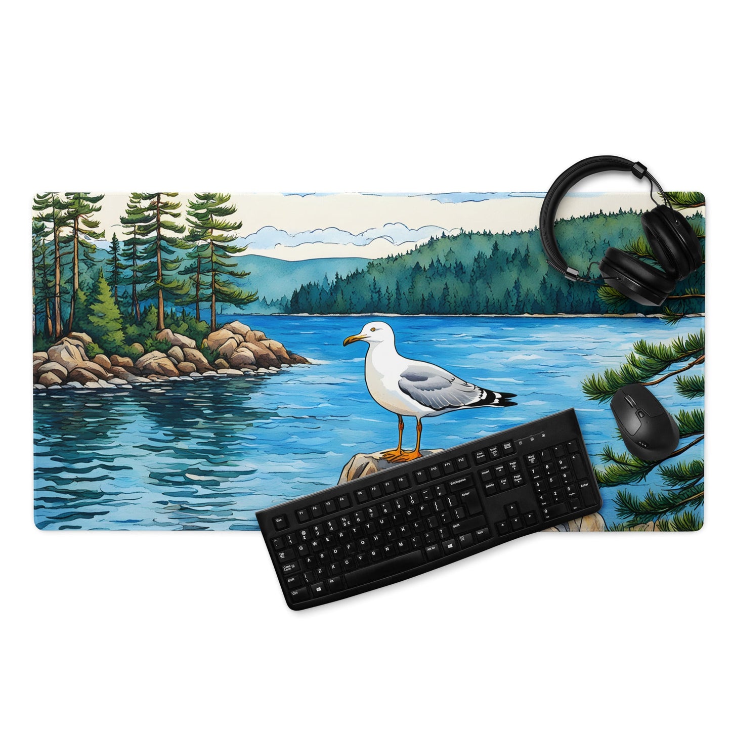 Seagull On A Rock Gaming Mouse Pad - Mouse Pads - Discovery Co.