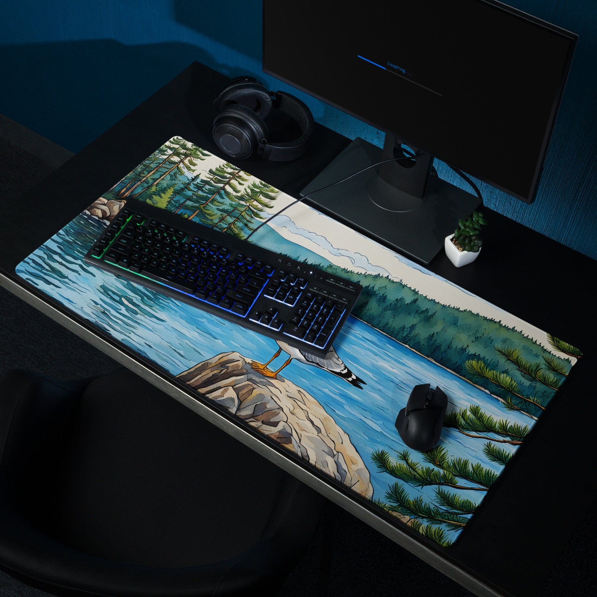 Seagull On A Rock Gaming Mouse Pad - Mouse Pads - Discovery Co.