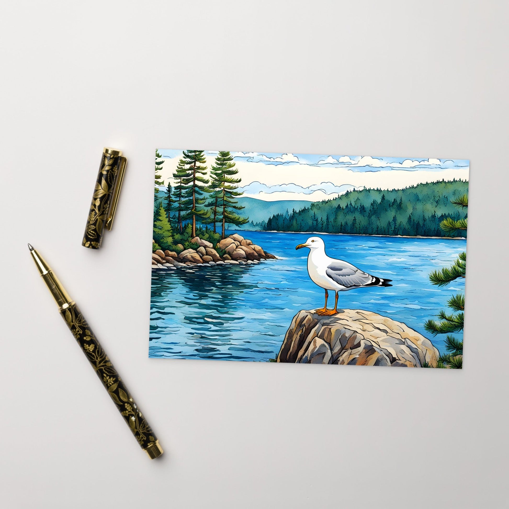 Seagull On A Rock Standard Postcard - Post Cards - Discovery Co.
