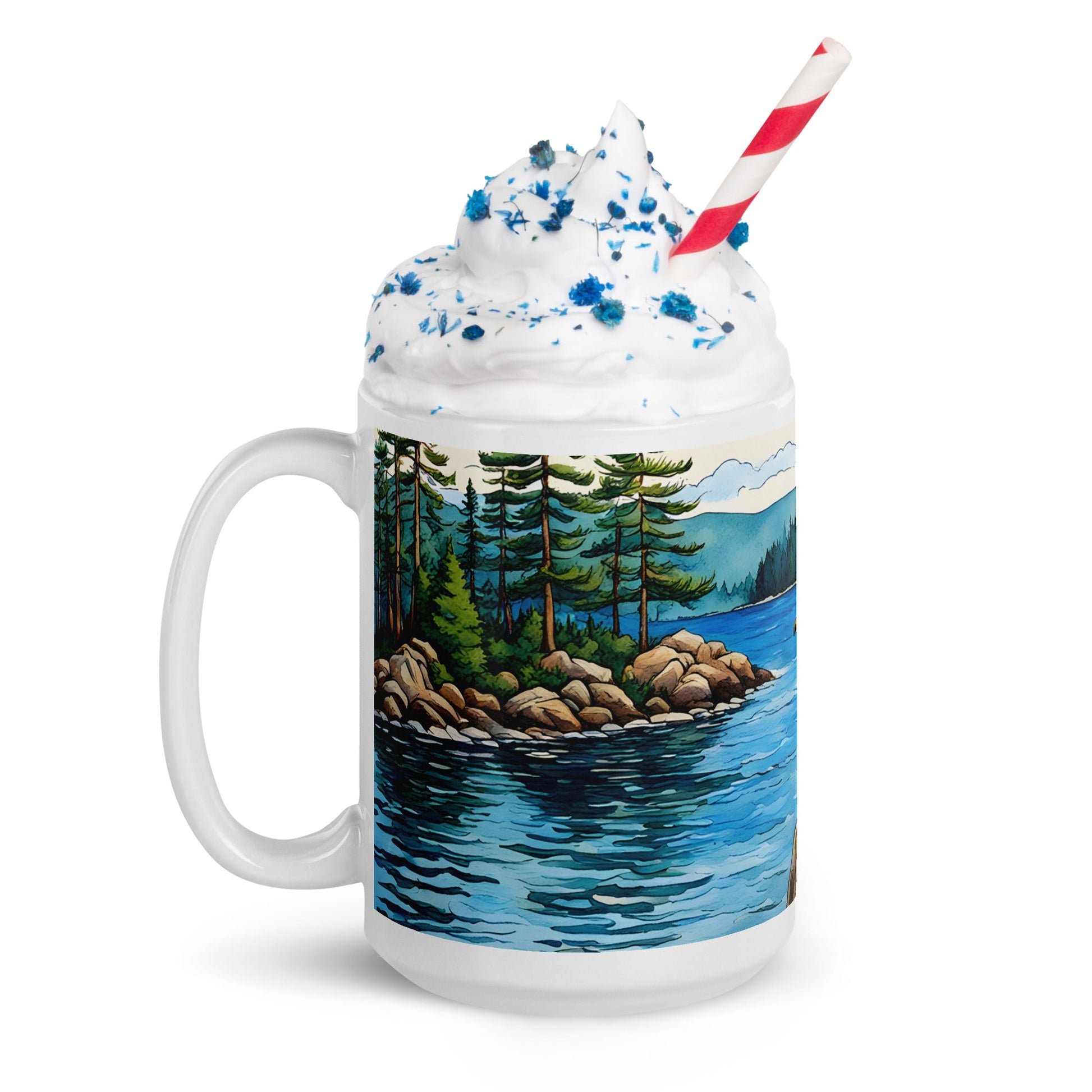Seagull On A Rock White Glossy Mug - Mugs - Discovery Co.