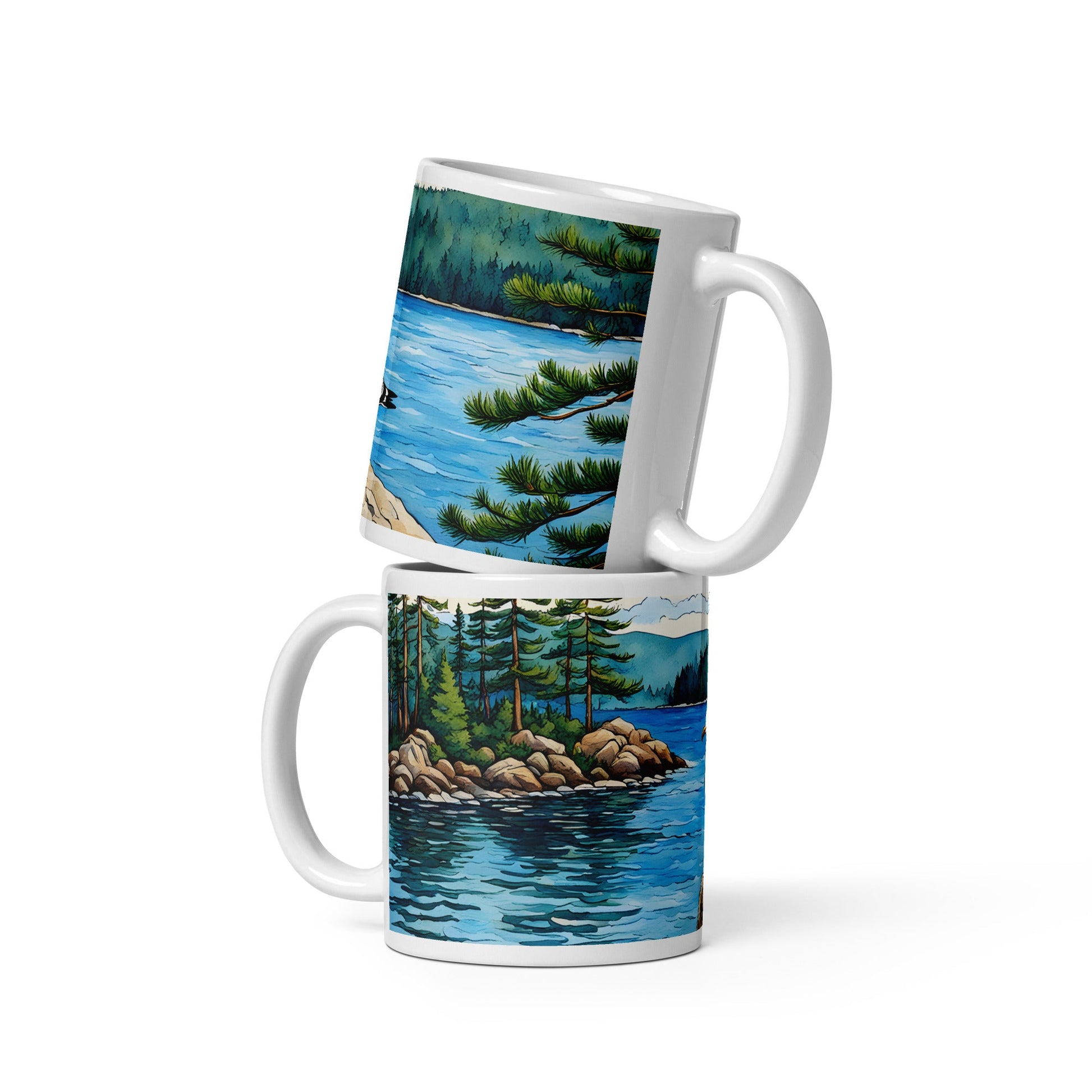 Seagull On A Rock White Glossy Mug - Mugs - Discovery Co.