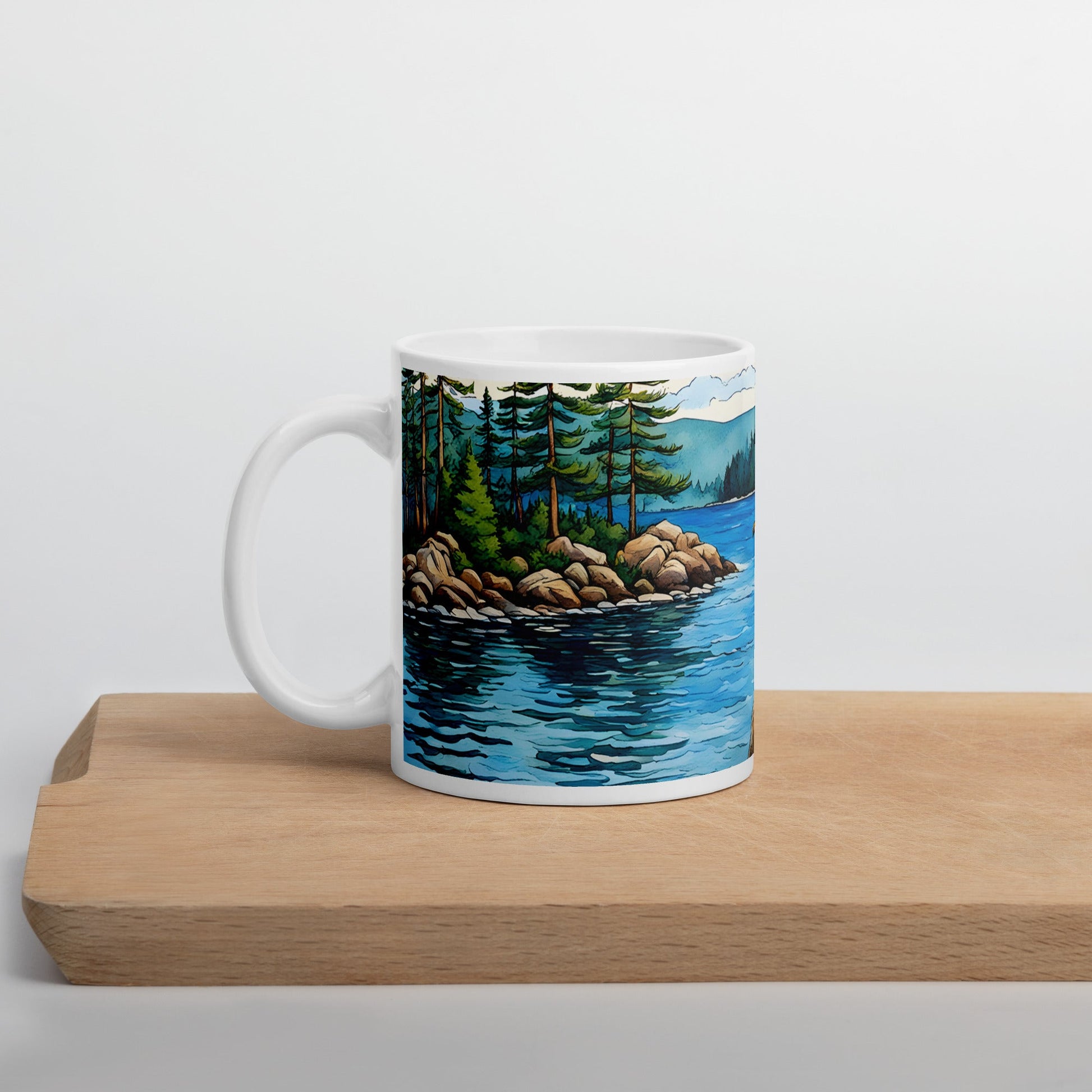 Seagull On A Rock White Glossy Mug - Mugs - Discovery Co.