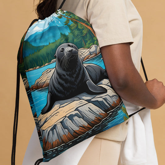 Seal Drawstring Bag - Drawstring Bag - Discovery Co.