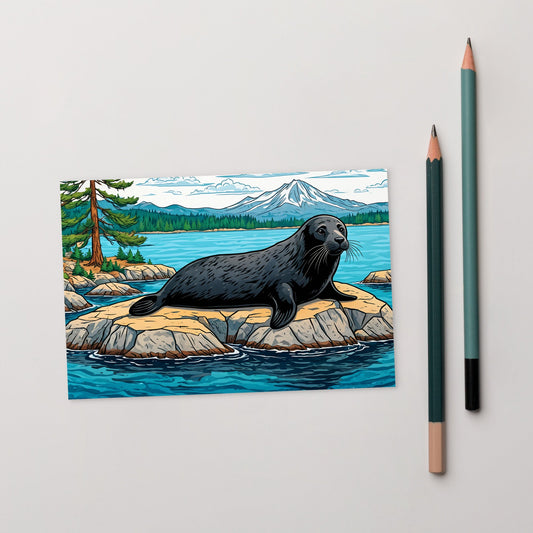 Seal On A Rock Standard Postcard - Post Cards - Discovery Co.