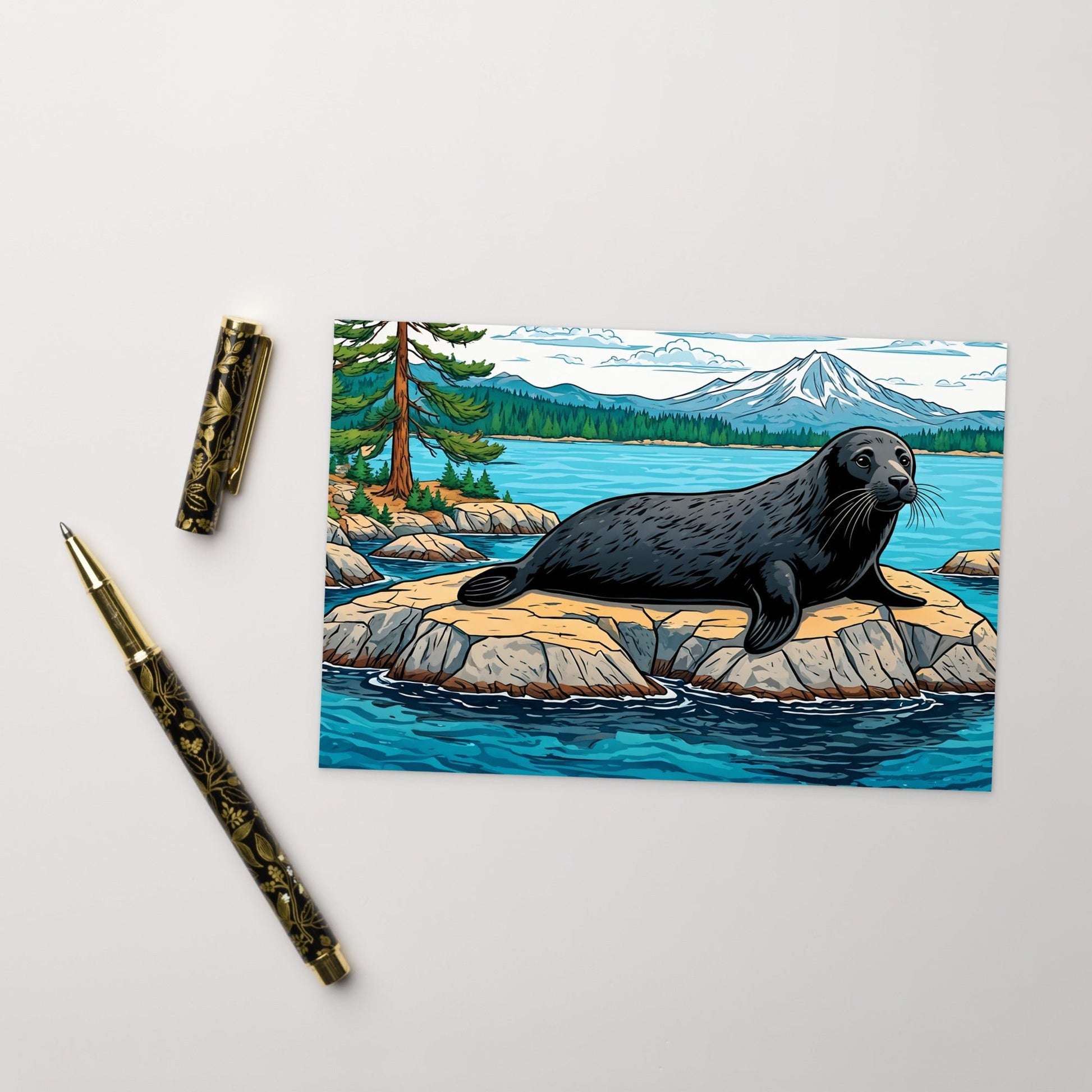 Seal On A Rock Standard Postcard - Post Cards - Discovery Co.