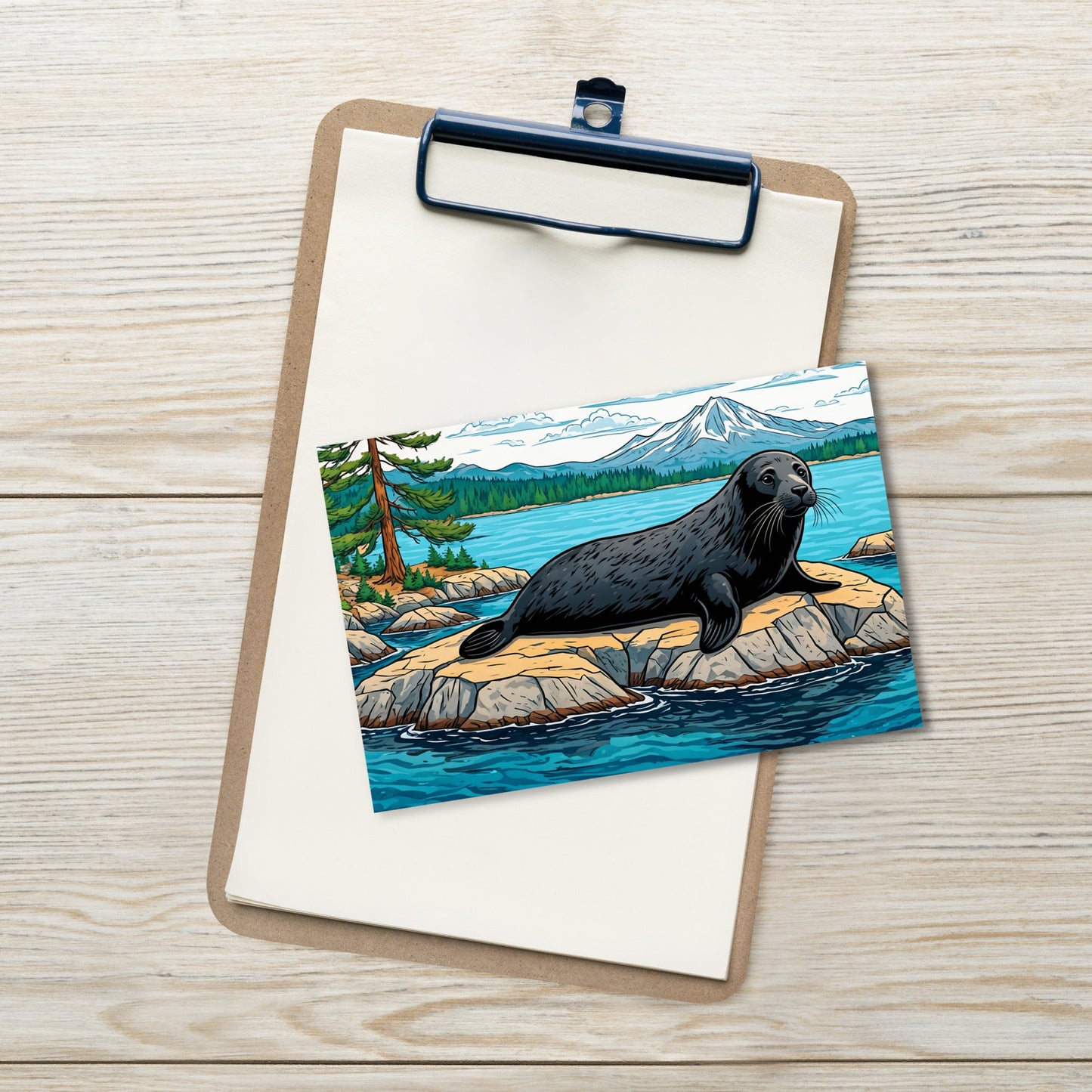 Seal On A Rock Standard Postcard - Post Cards - Discovery Co.