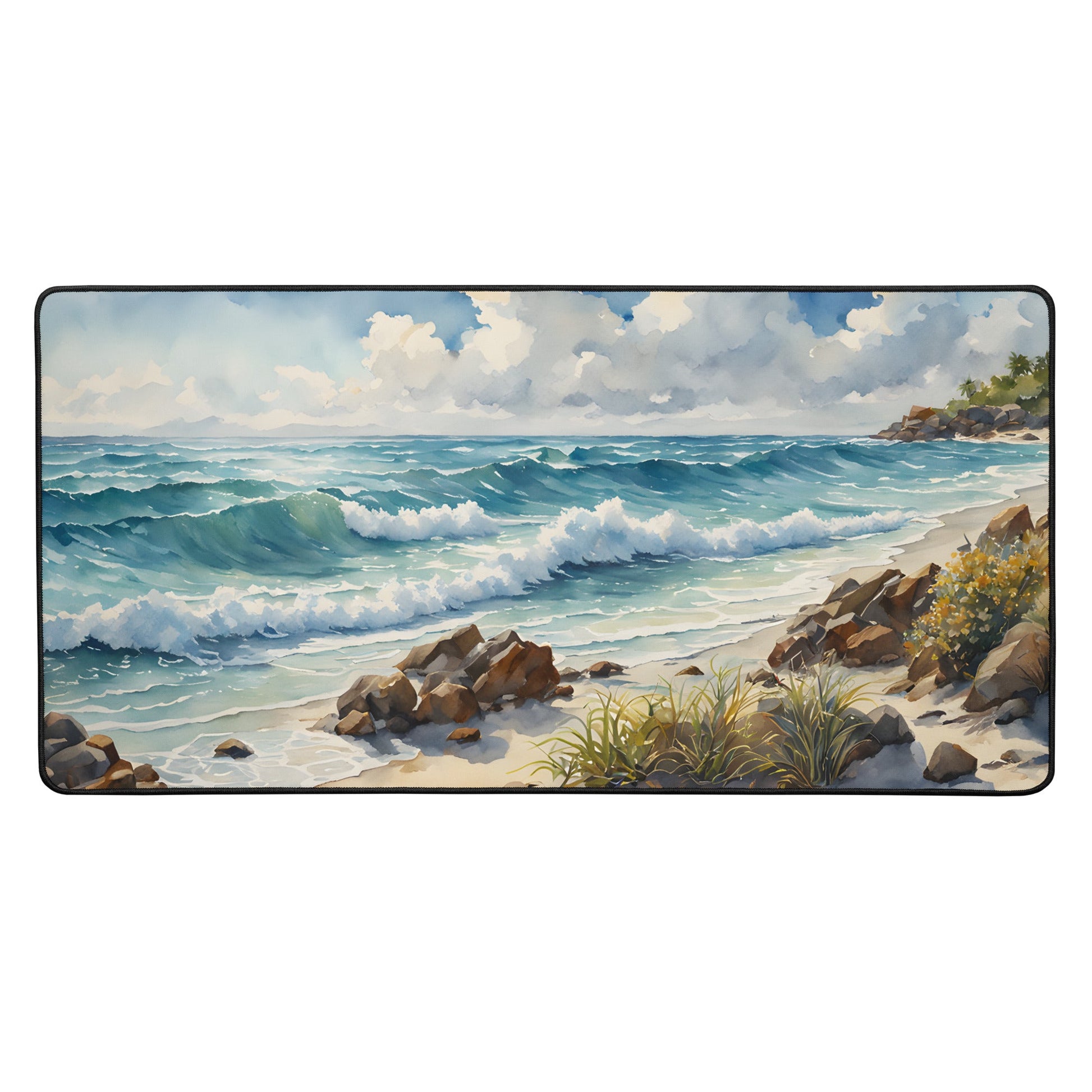 Seashore Watercolor Desk Mat - Mouse Pads - Discovery Co.