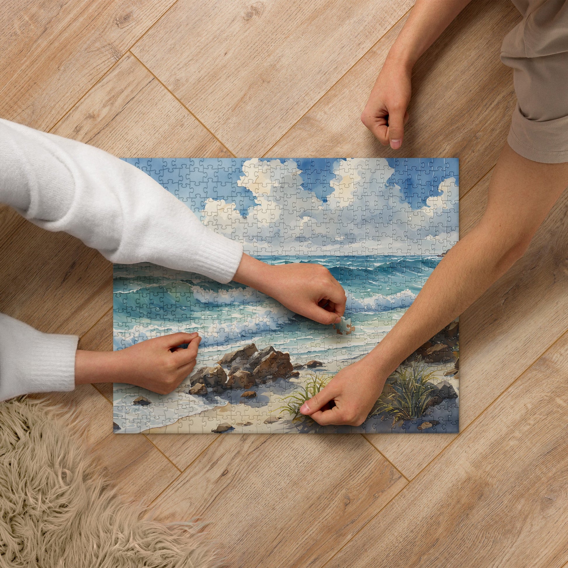 Seashore Watercolor Jigsaw Puzzle - Puzzle - Discovery Co.