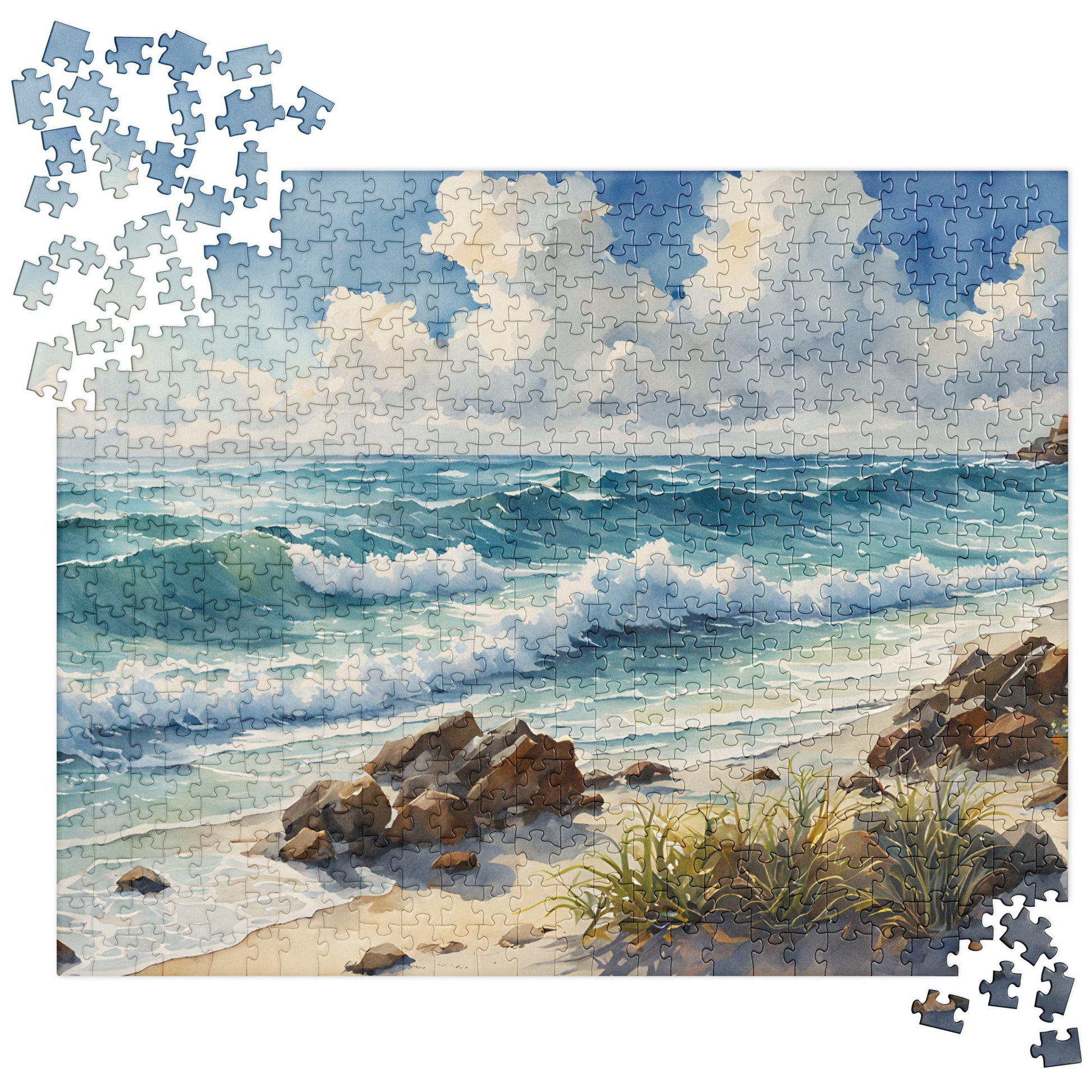 Seashore Watercolor Jigsaw Puzzle - Puzzle - Discovery Co.
