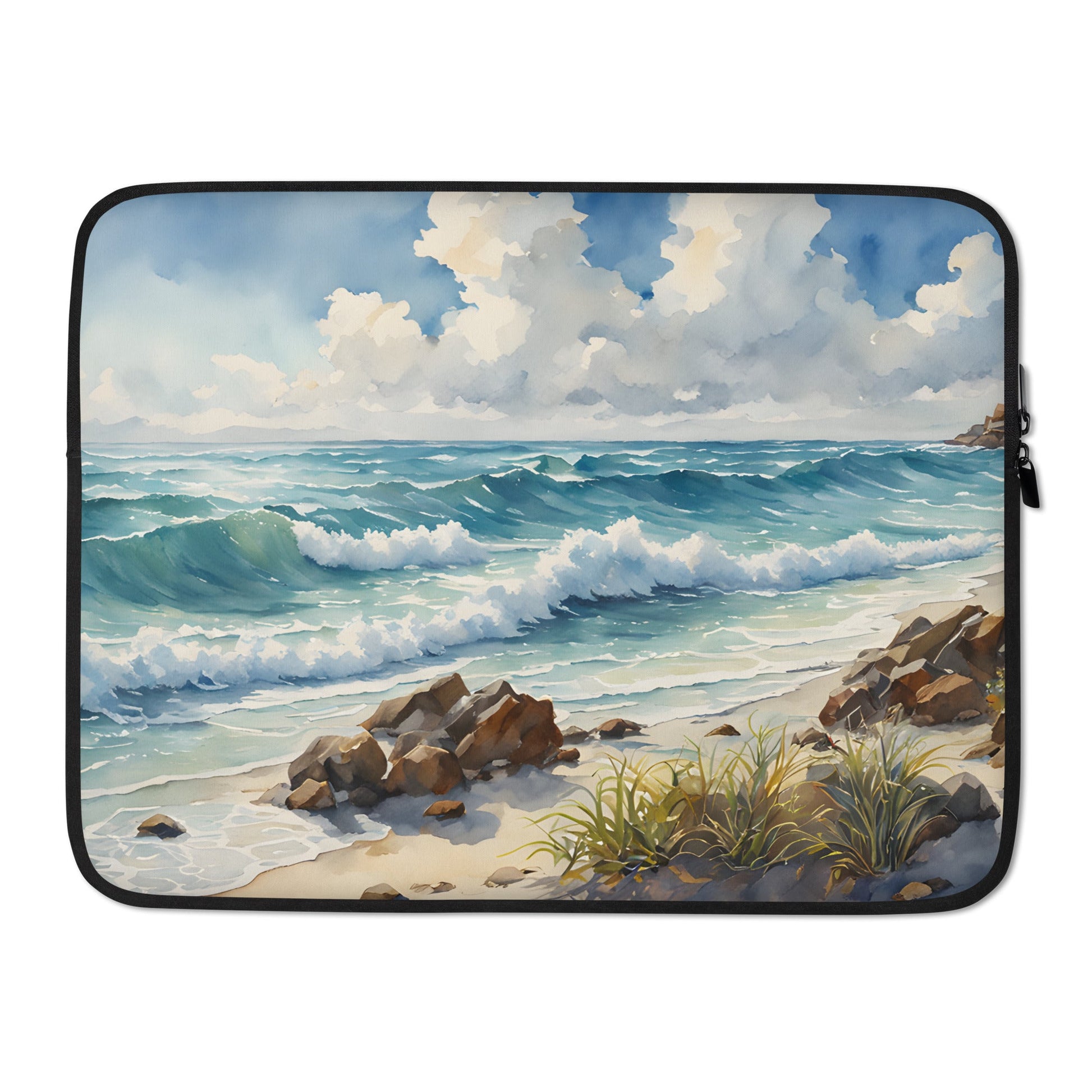 Seashore Watercolor Laptop Sleeve - Laptop Cases - Discovery Co.