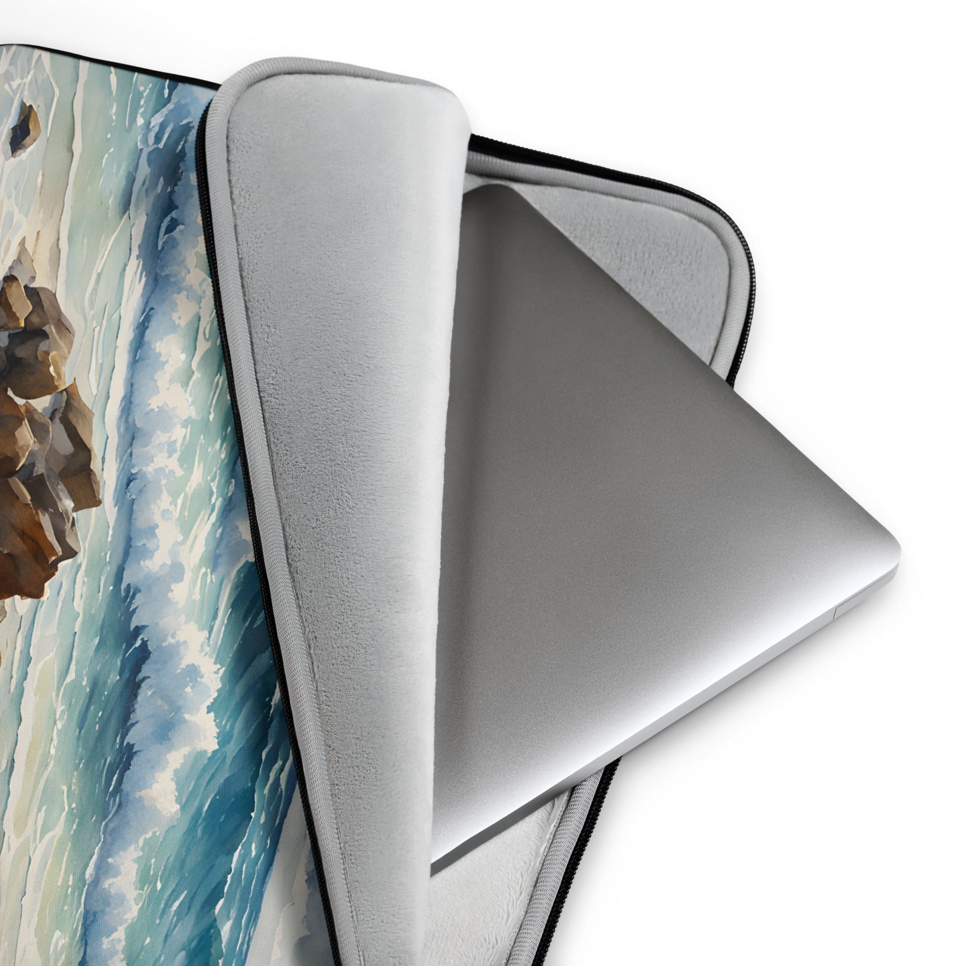 Seashore Watercolor Laptop Sleeve - Laptop Cases - Discovery Co.