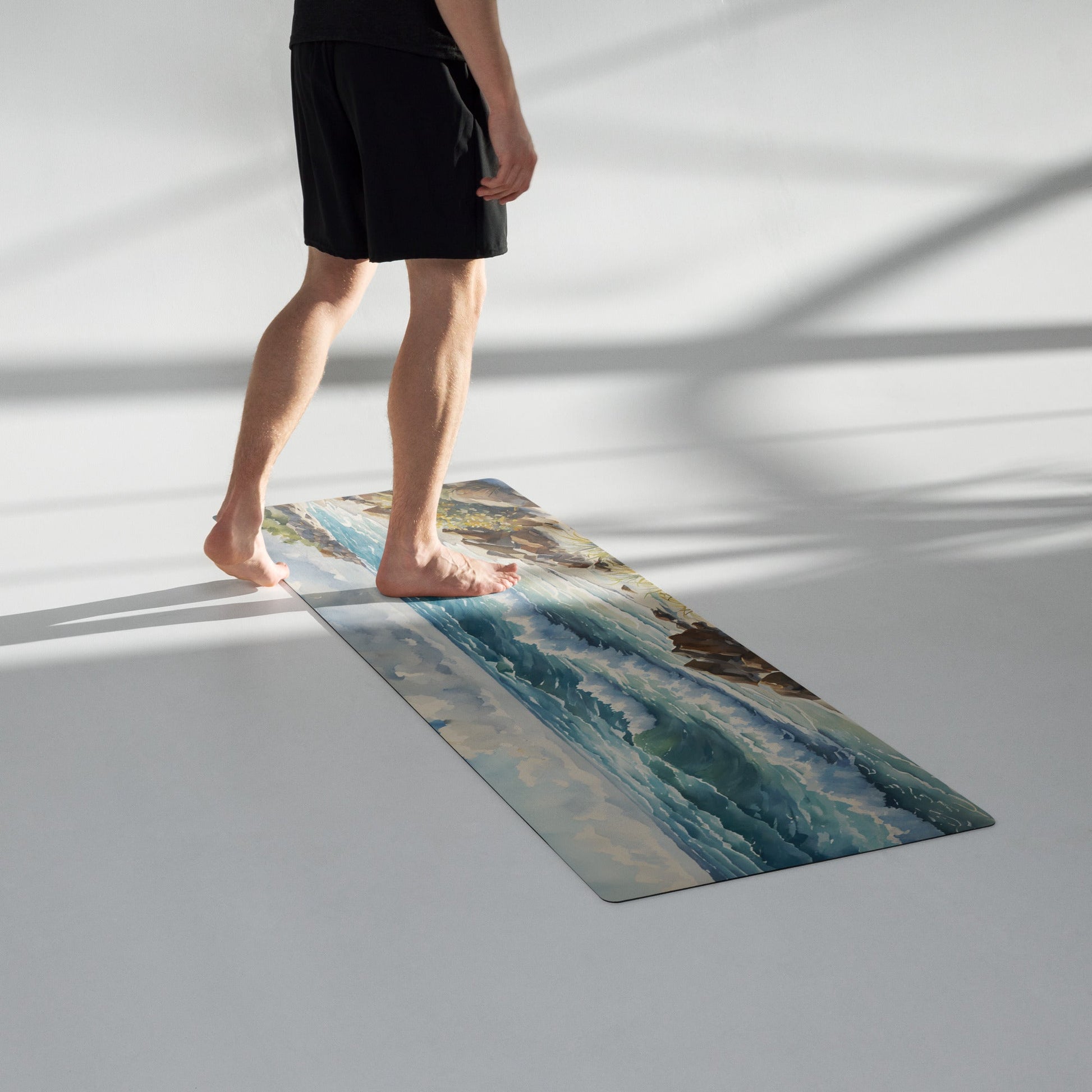 Seashore Watercolor Yoga Mat - Yoga Mat - Discovery Co.