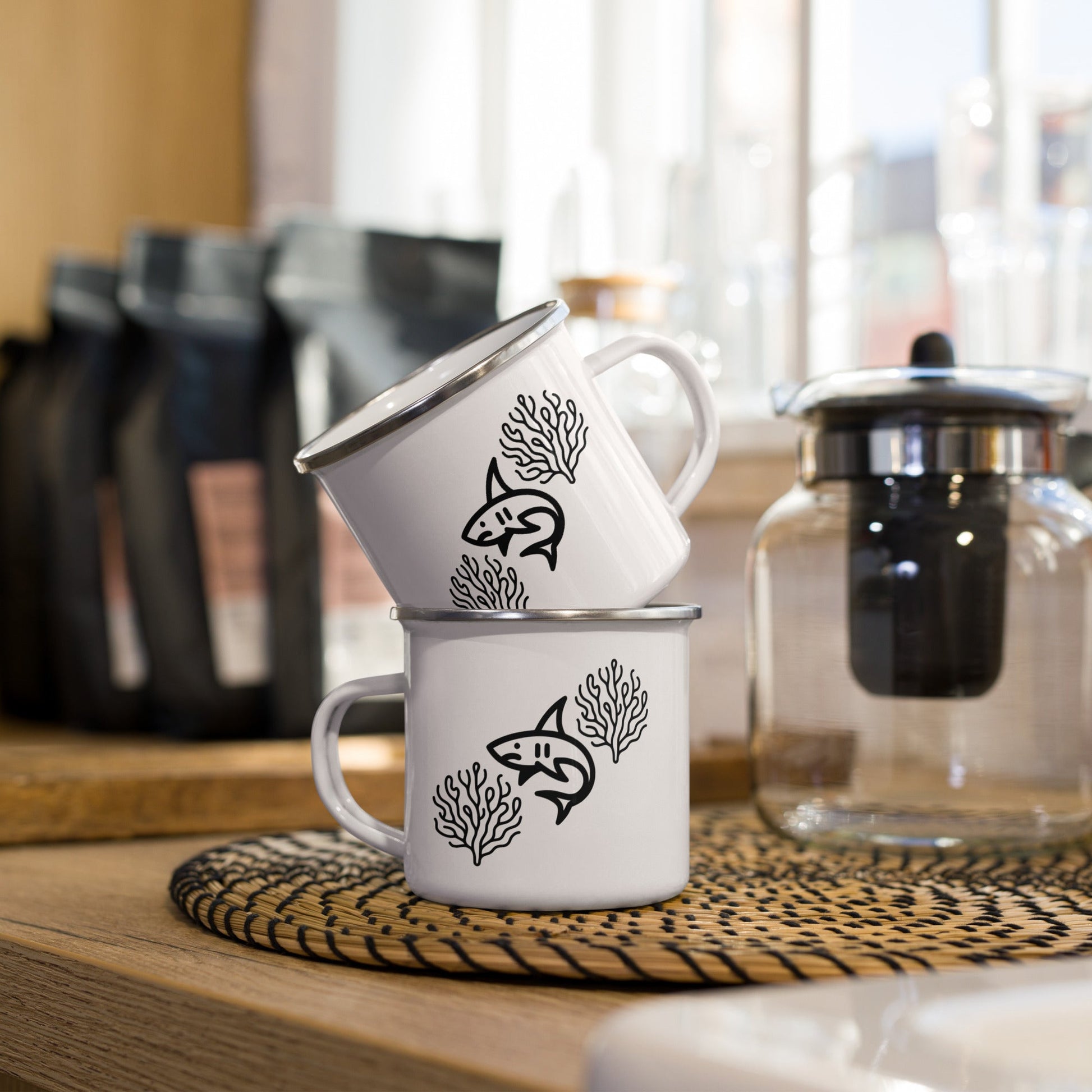 Shark II Enamel Mug - Mugs - Discovery Co.