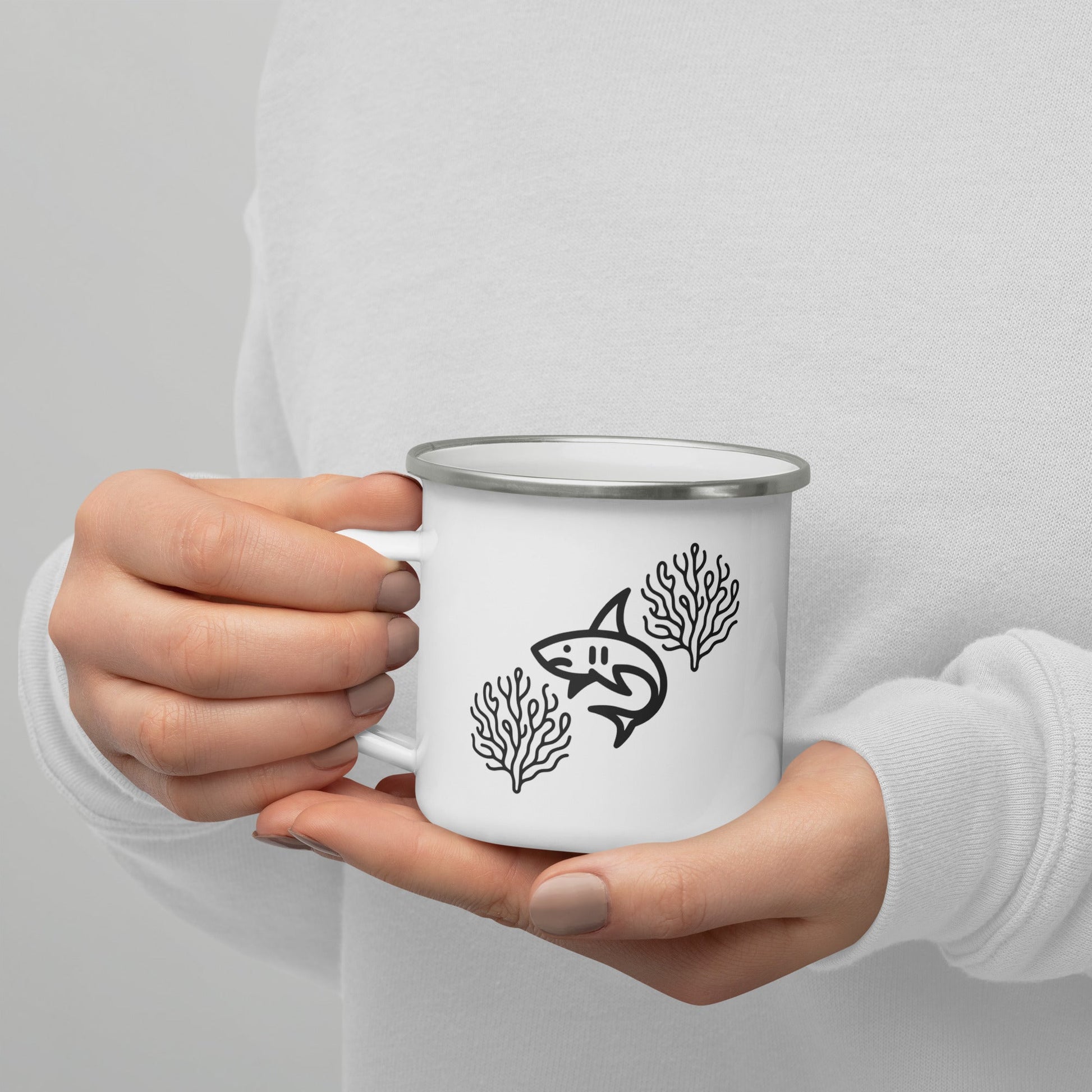 Shark II Enamel Mug - Mugs - Discovery Co.