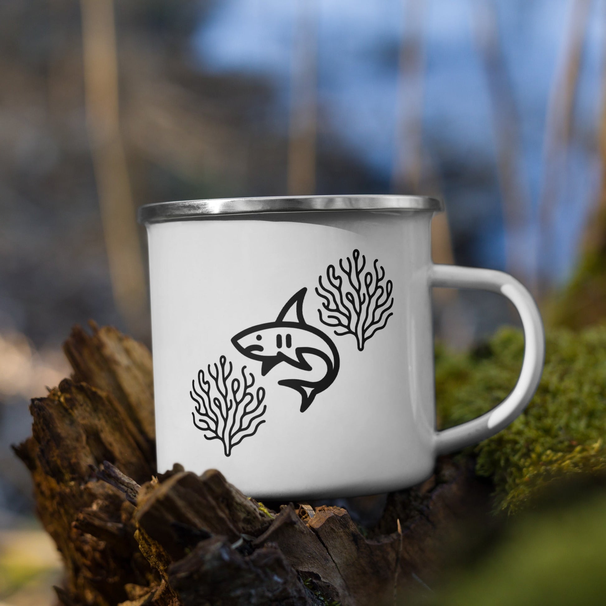 Shark II Enamel Mug - Mugs - Discovery Co.