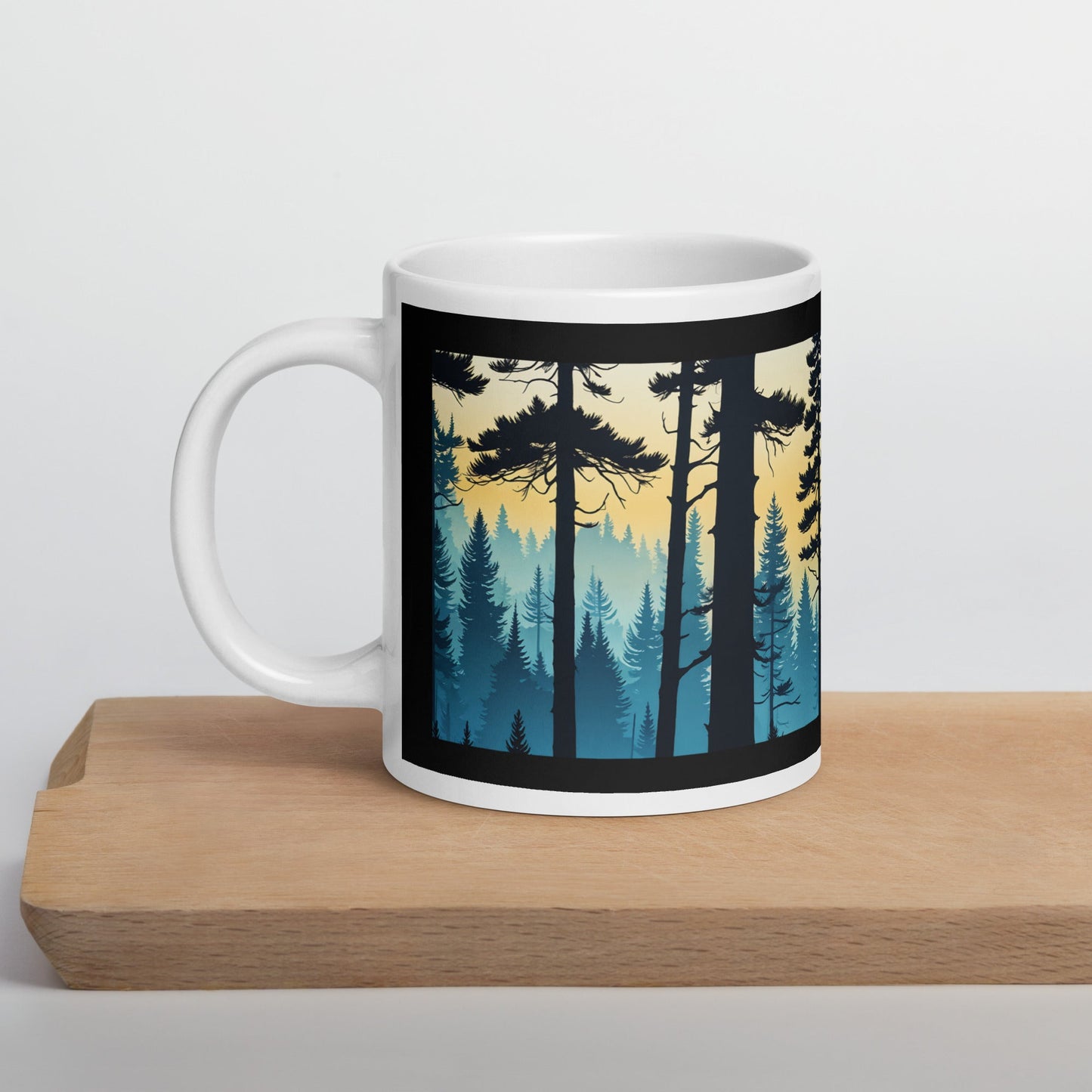 Smoky Forest White Glossy Mug (11 oz, 15 oz, 20 oz) - Mugs - Discovery Co.