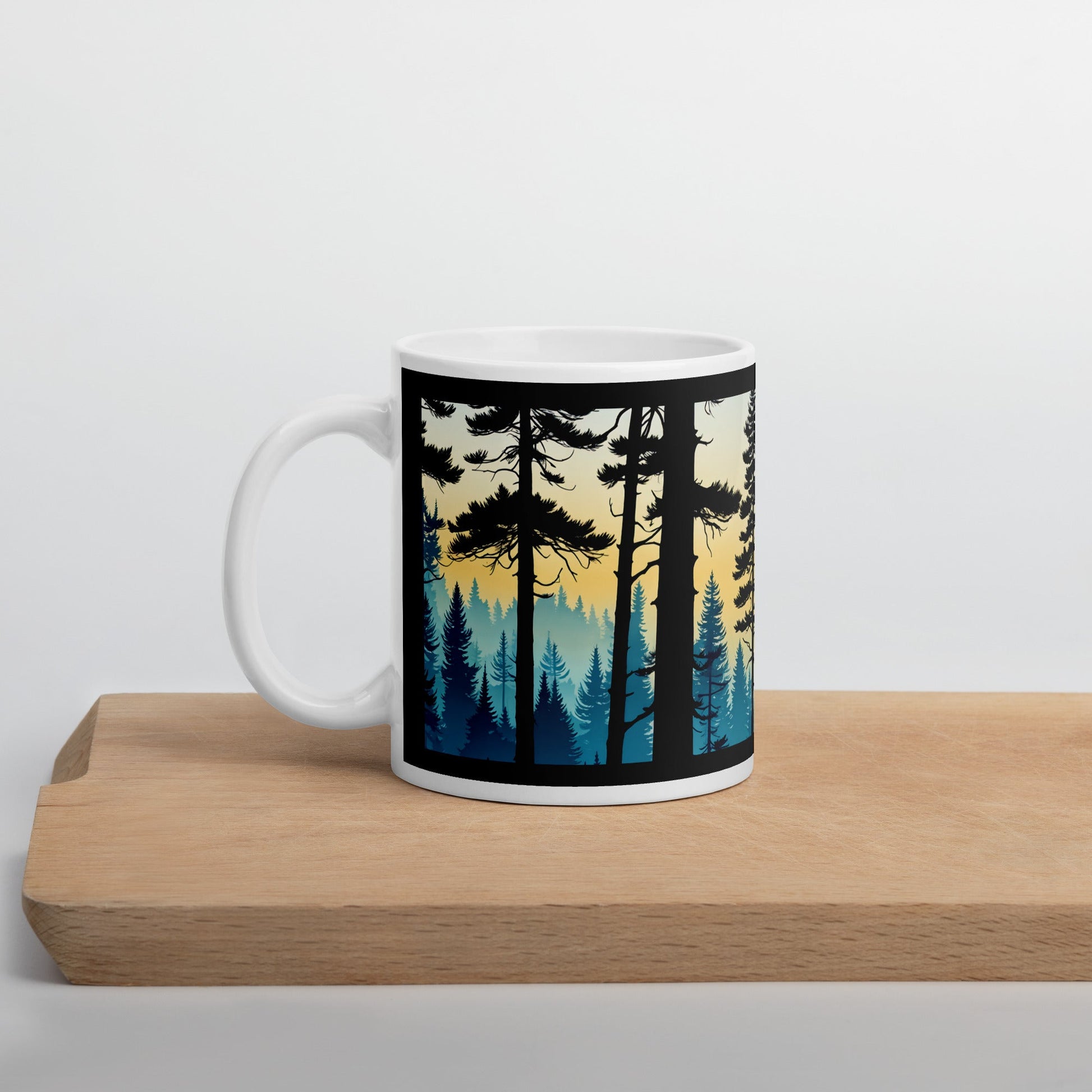 Smoky Forest White Glossy Mug (11 oz, 15 oz, 20 oz) - Mugs - Discovery Co.