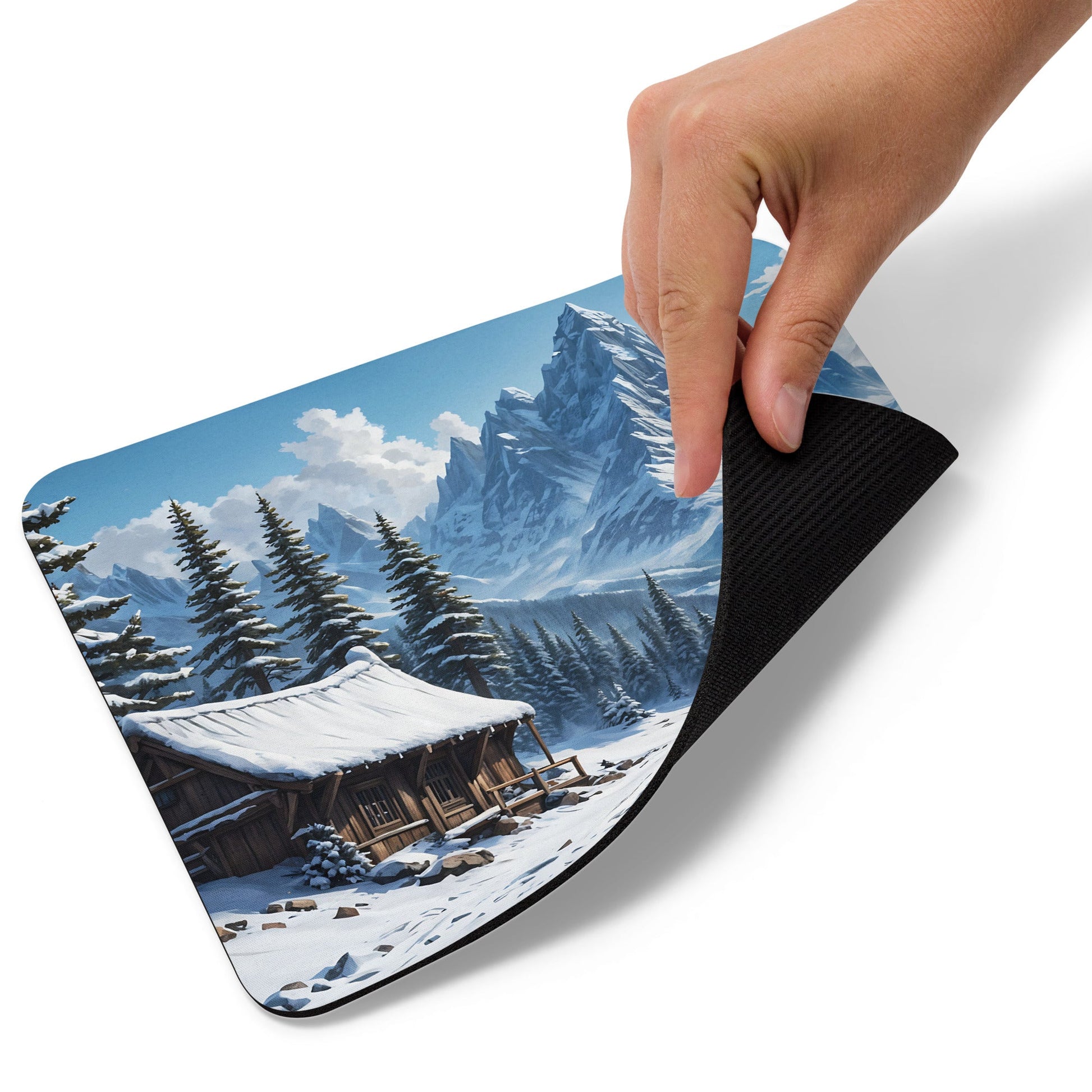 Snowy Cabin Mouse Pad - Mouse Pads - Discovery Co.