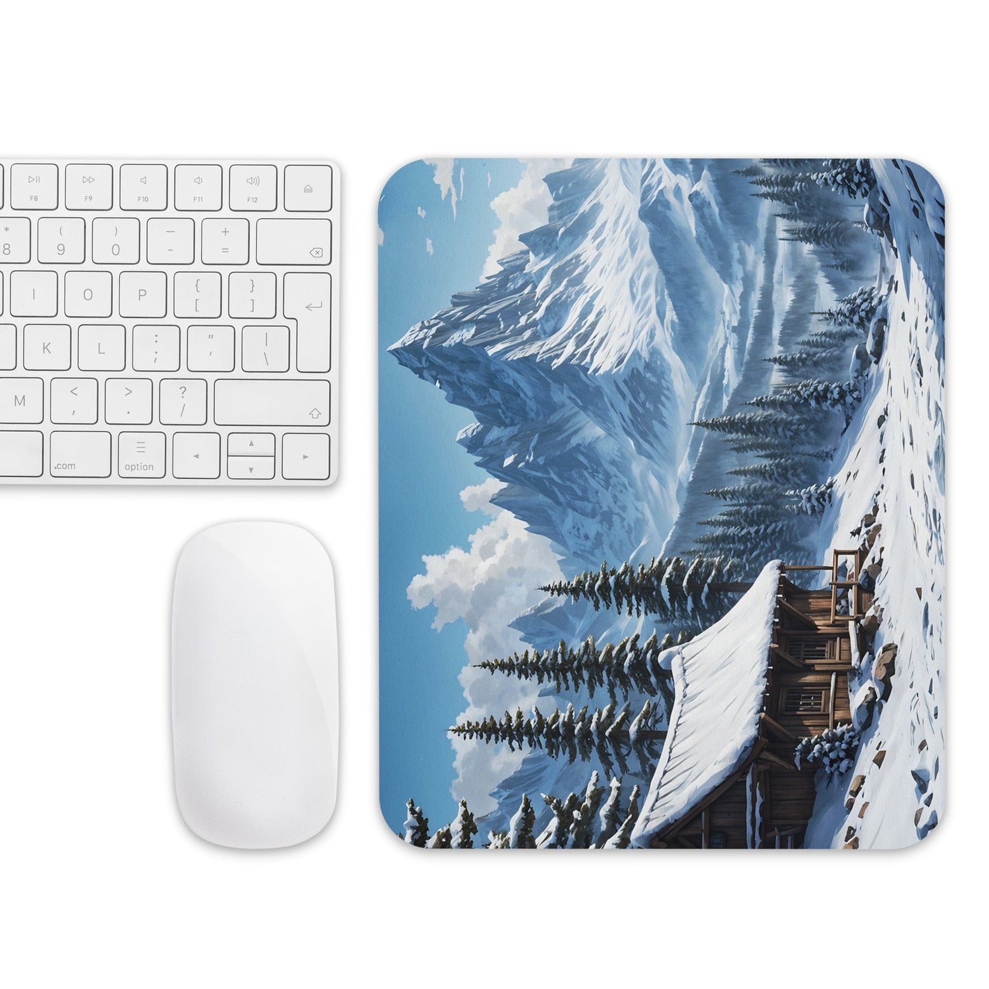 Snowy Cabin Mouse Pad - Mouse Pads - Discovery Co.