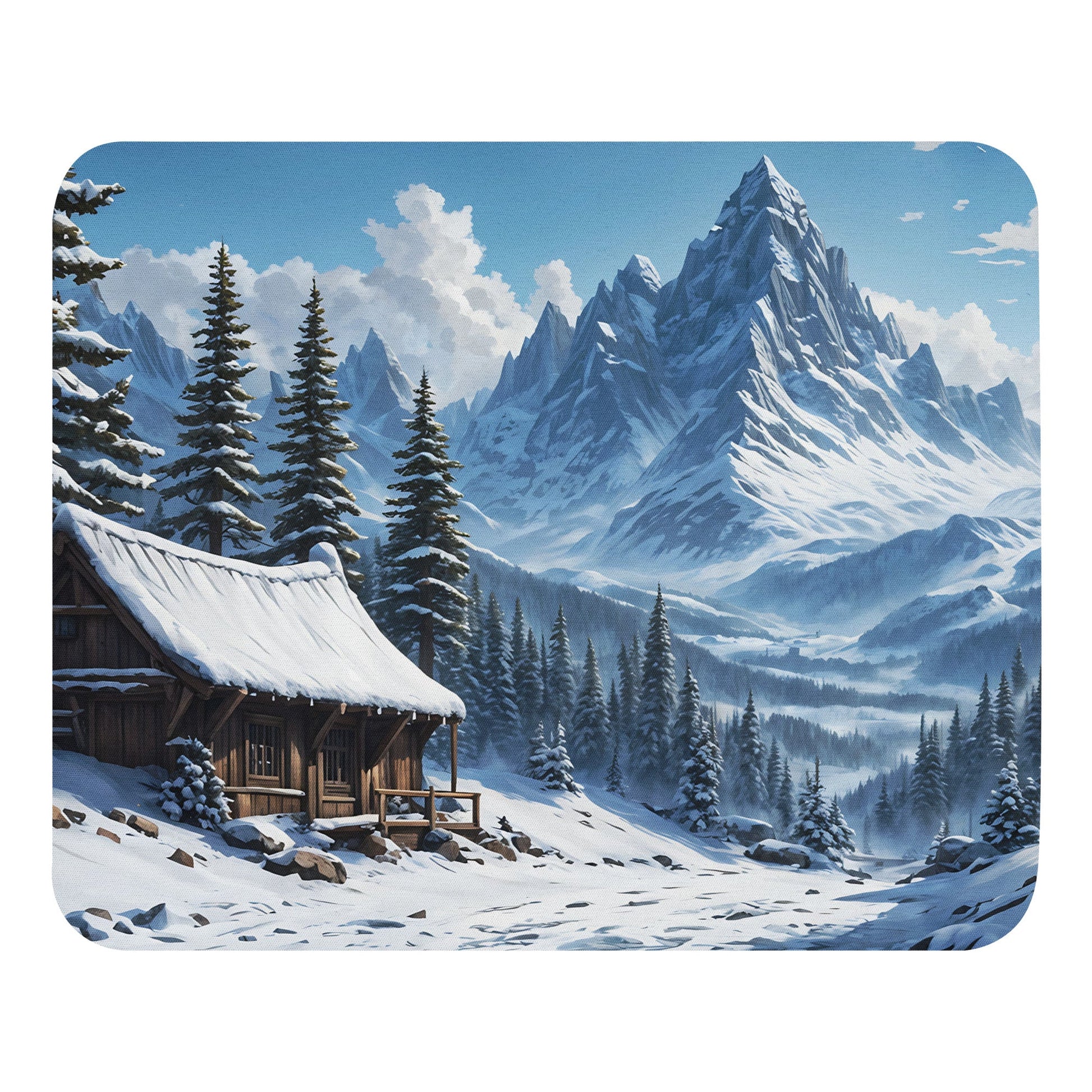 Snowy Cabin Mouse Pad - Mouse Pads - Discovery Co.