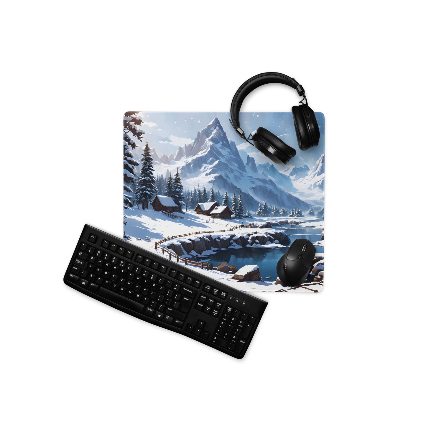 Snowy Mountain Village Gaming Mouse Pad - Mouse Pads - Discovery Co.