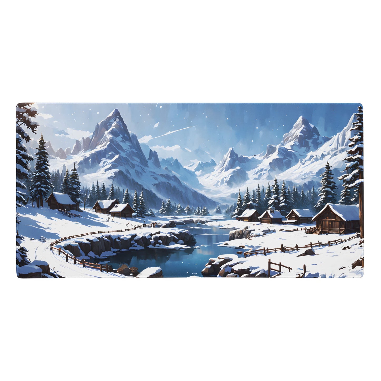 Snowy Mountain Village Gaming Mouse Pad - Mouse Pads - Discovery Co.