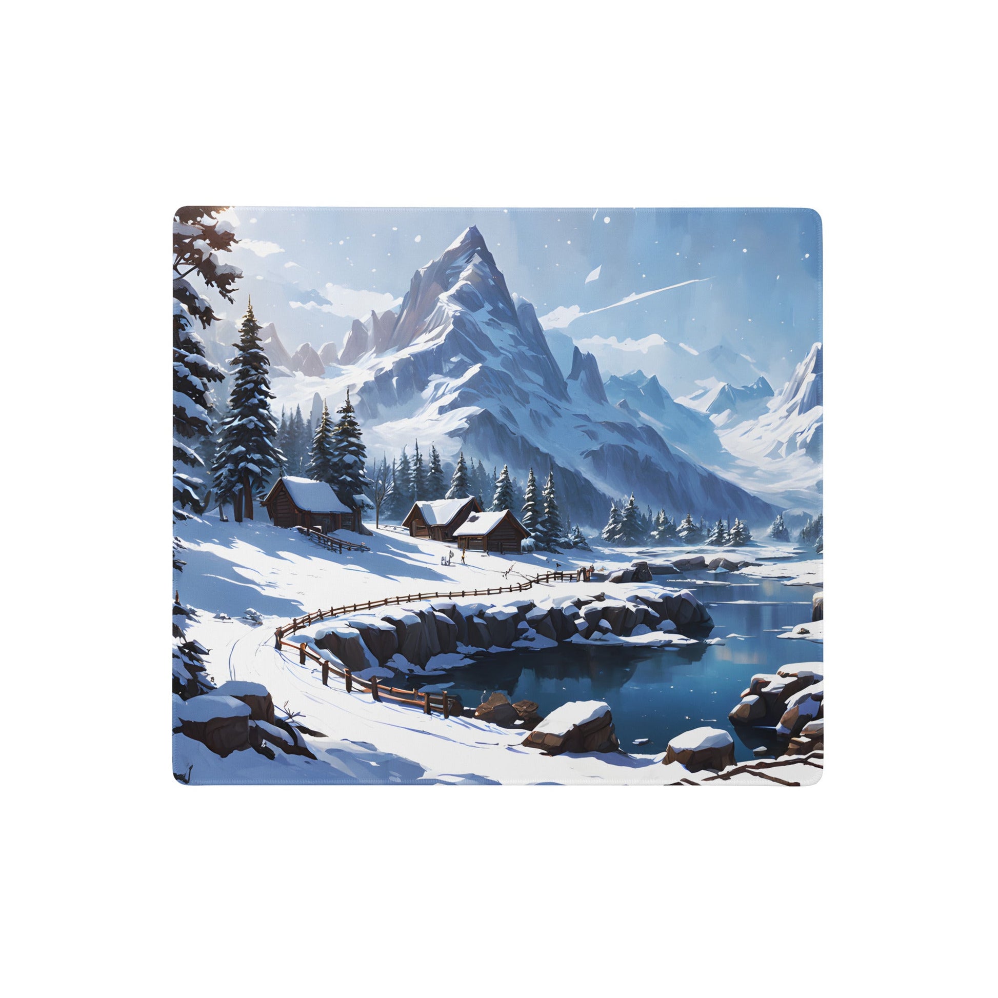 Snowy Mountain Village Gaming Mouse Pad - Mouse Pads - Discovery Co.