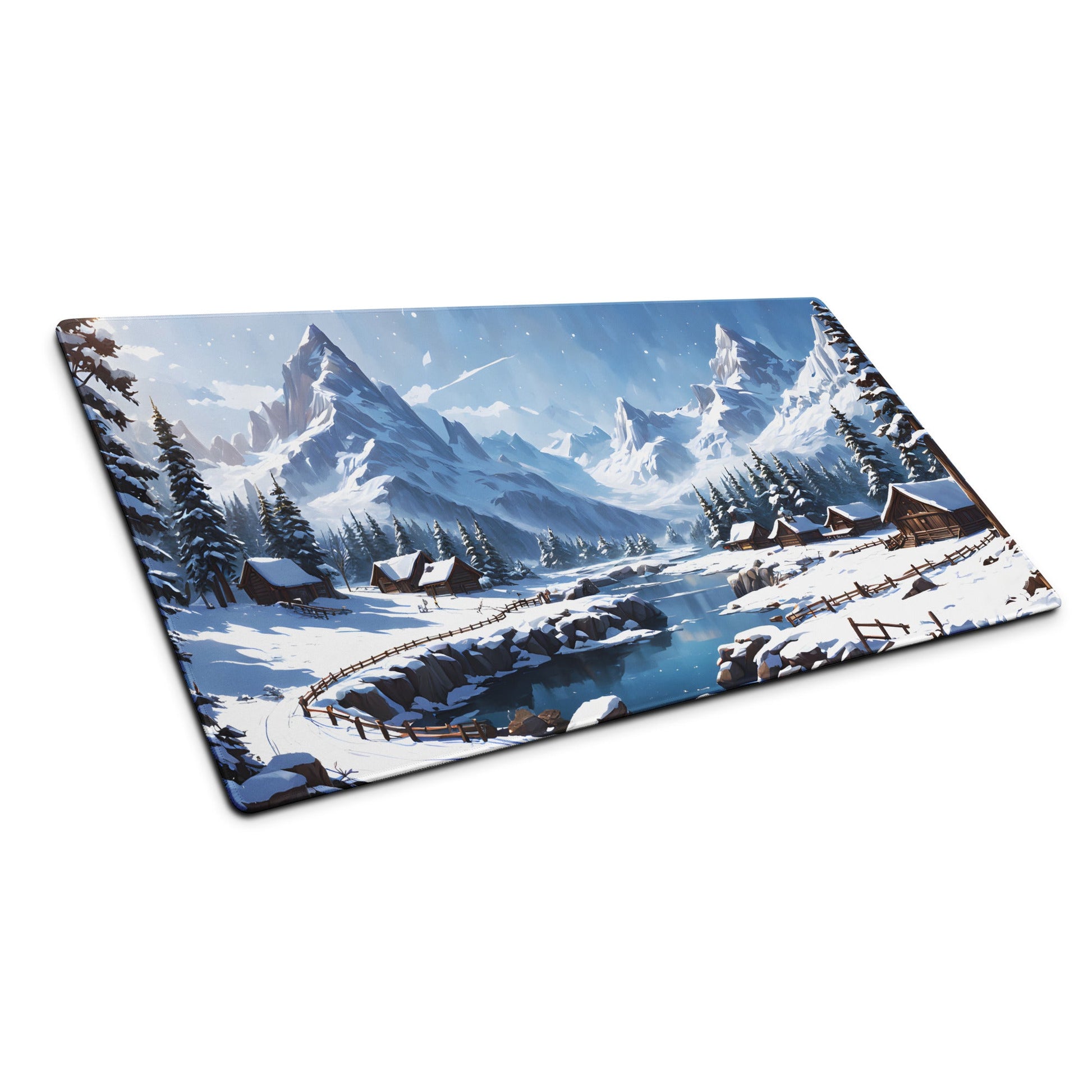 Snowy Mountain Village Gaming Mouse Pad - Mouse Pads - Discovery Co.