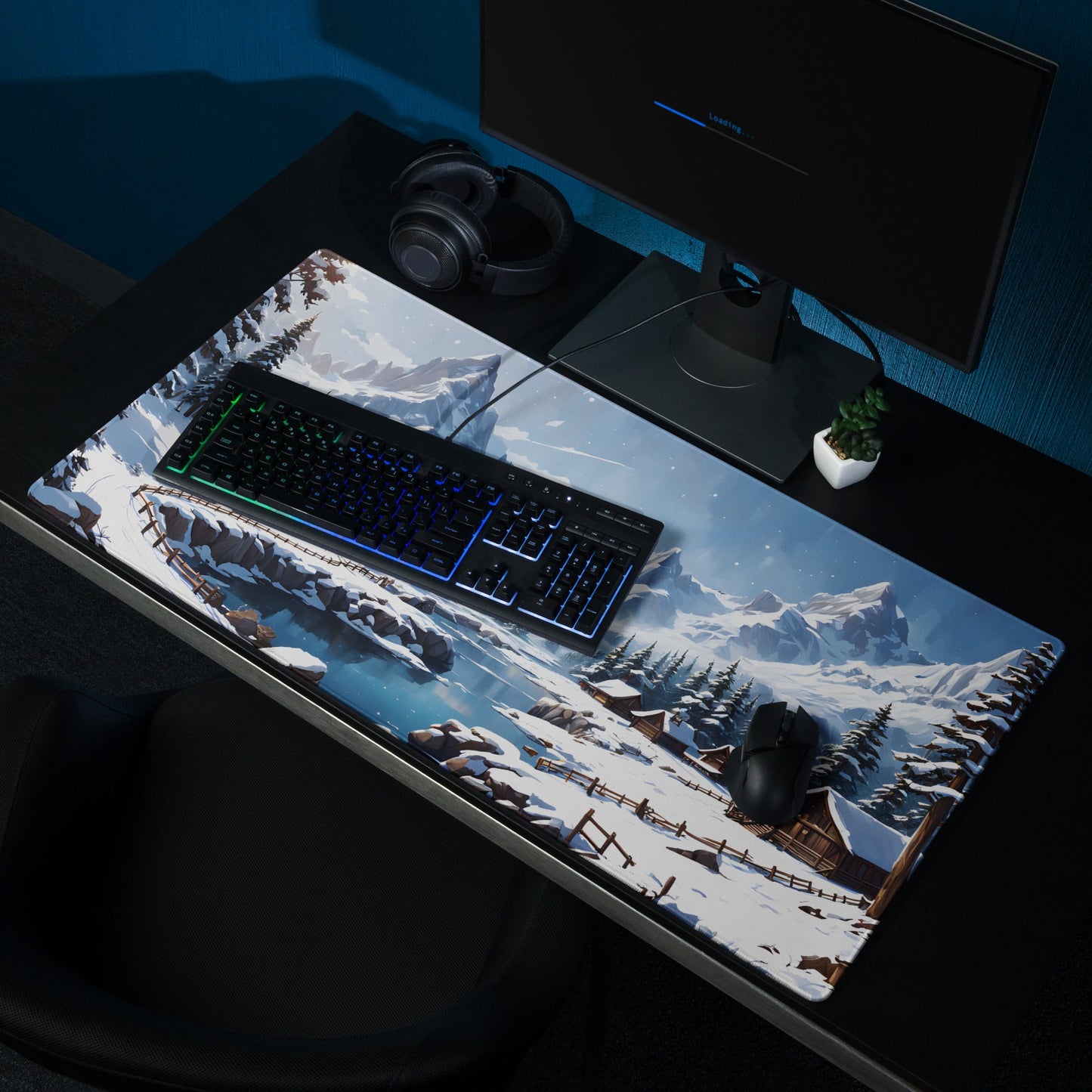 Snowy Mountain Village Gaming Mouse Pad - Mouse Pads - Discovery Co.