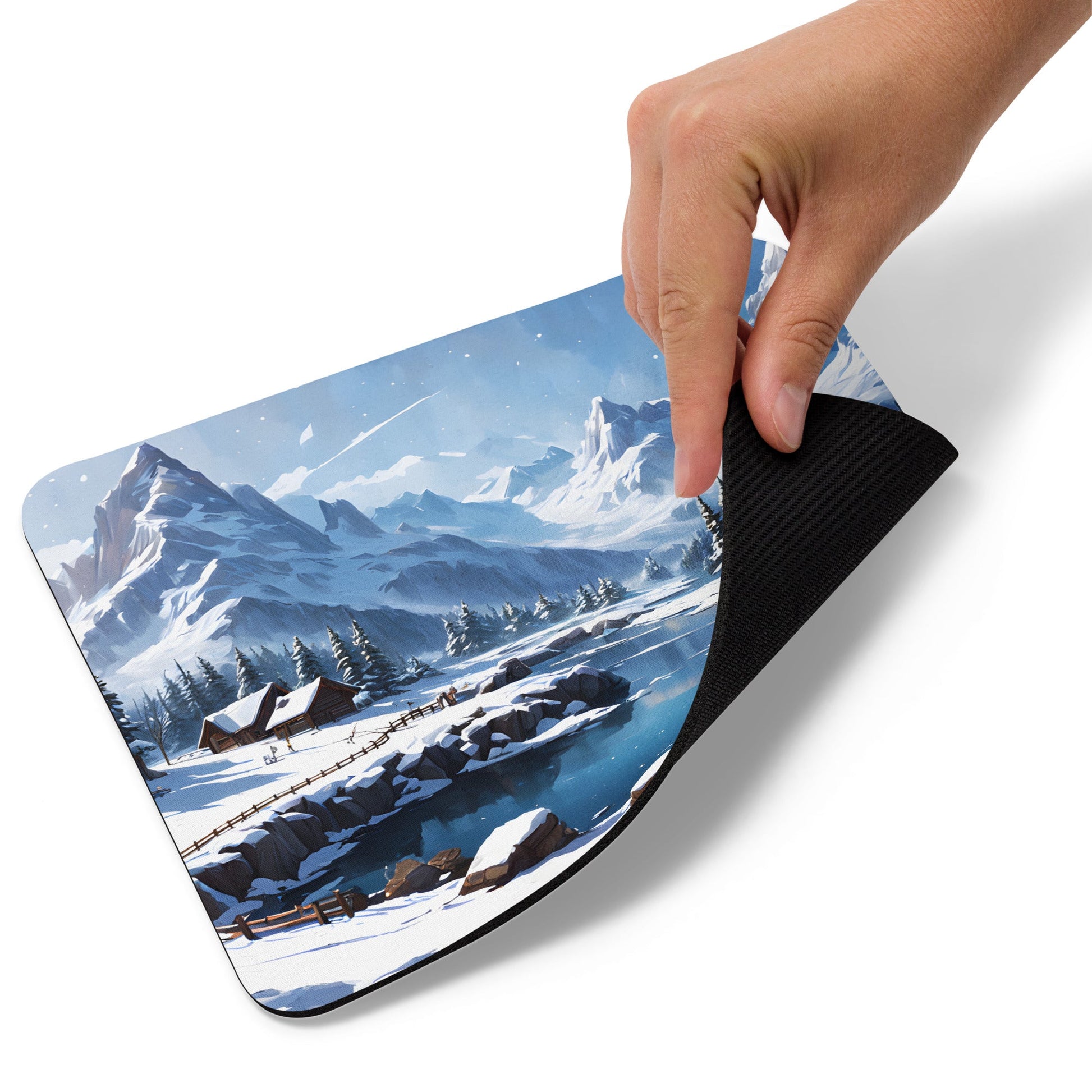 Snowy Mountain Village Mouse Pad - Mouse Pads - Discovery Co.