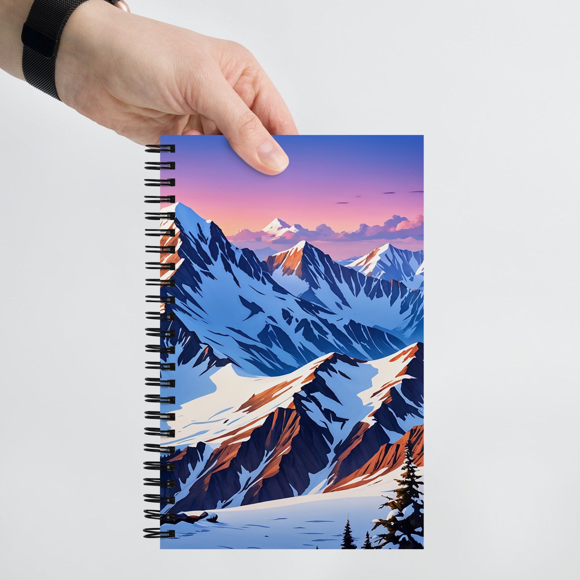 Snowy Mountains Spiral Notebook - Spiral Notebooks - Discovery Co.