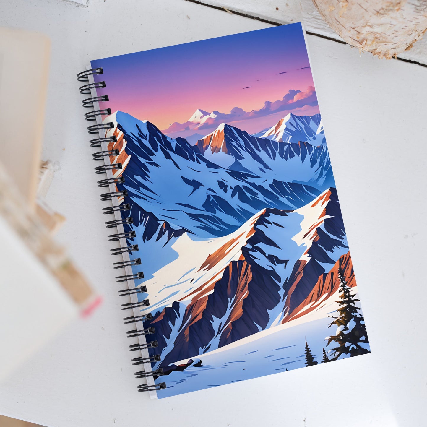 Snowy Mountains Spiral Notebook - Spiral Notebooks - Discovery Co.