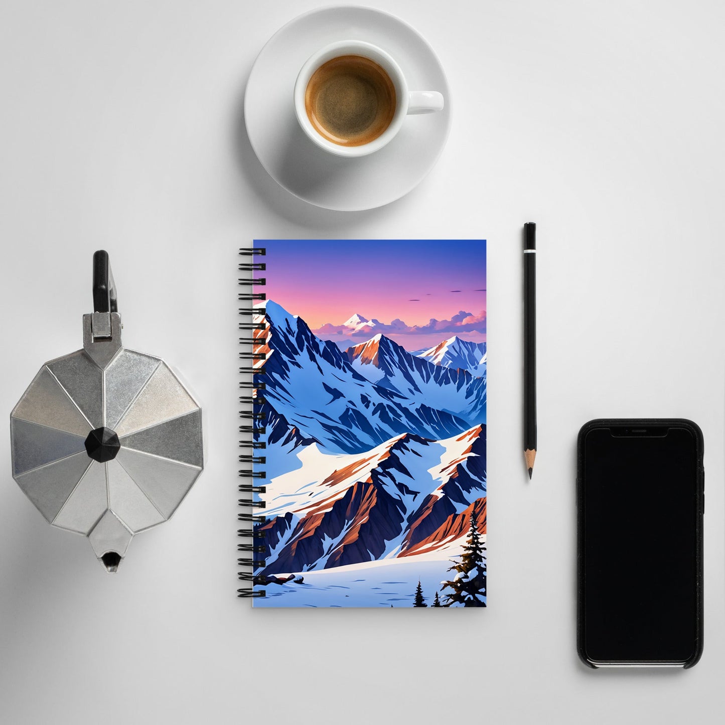 Snowy Mountains Spiral Notebook - Spiral Notebooks - Discovery Co.