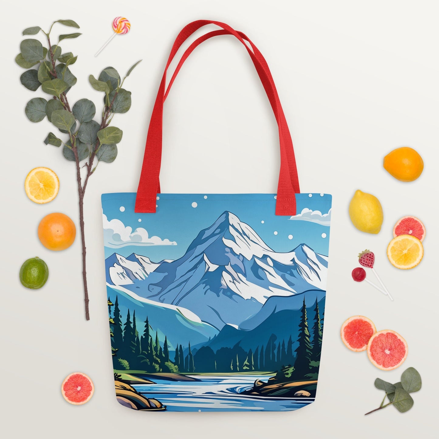 Snowy Mountains Tote Bag - Tote Bags - Discovery Co.