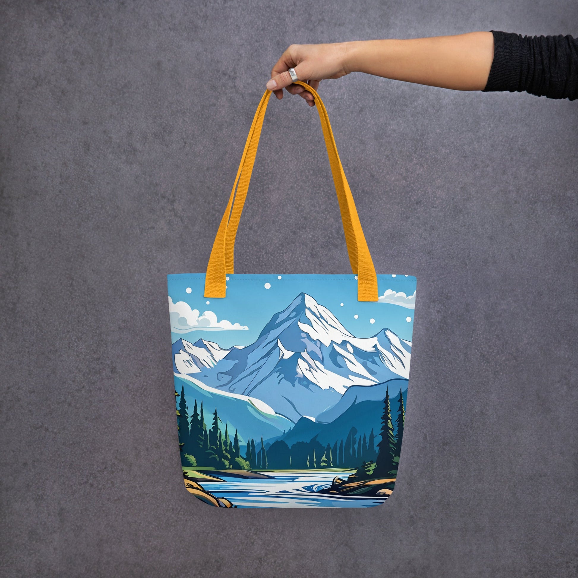 Snowy Mountains Tote Bag - Tote Bags - Discovery Co.