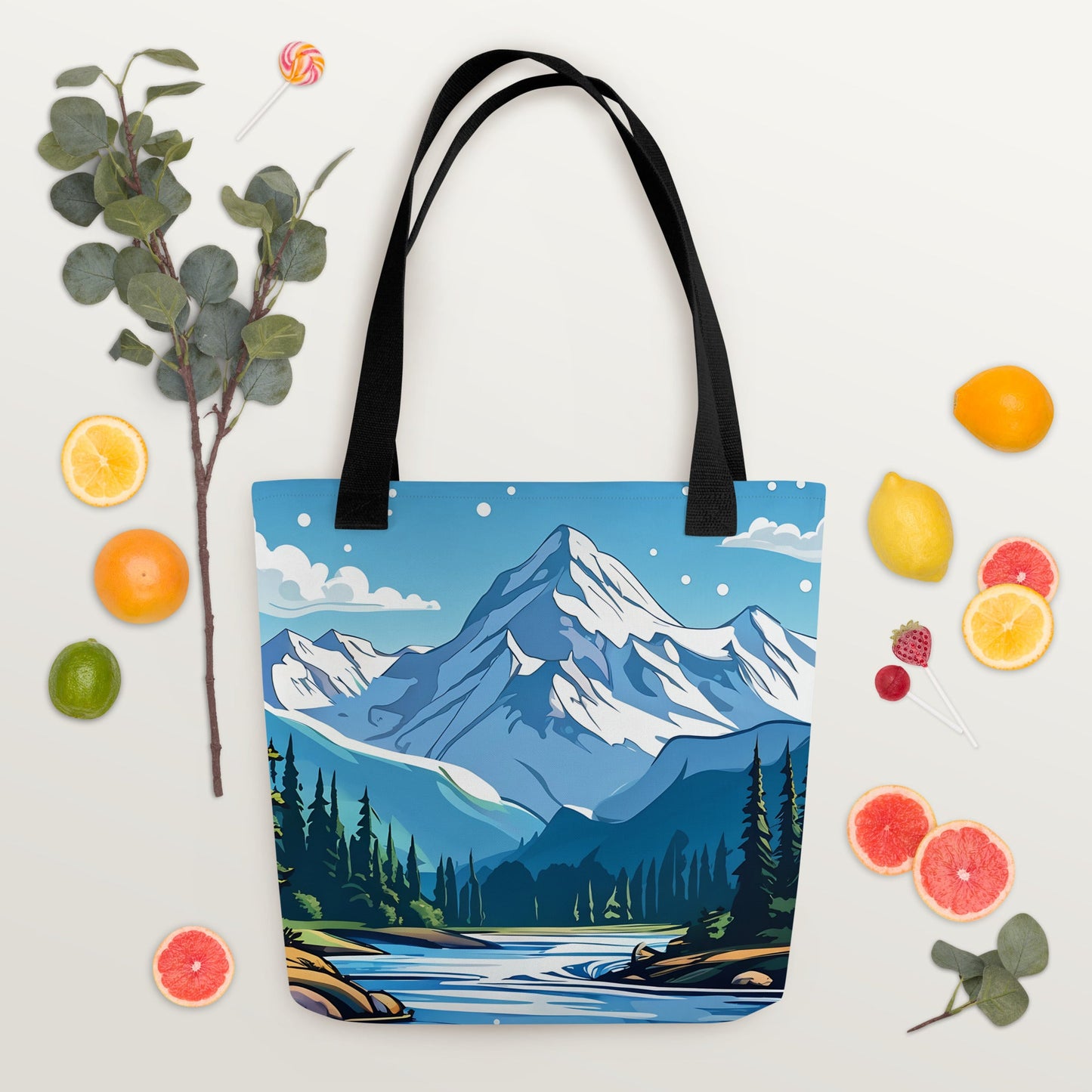 Snowy Mountains Tote Bag - Tote Bags - Discovery Co.